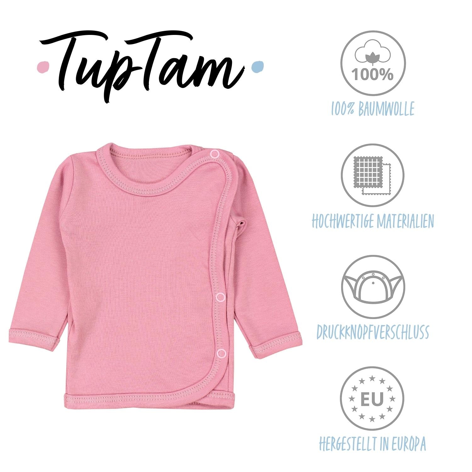 Baby Wickelshirt Langarm - 5er Set