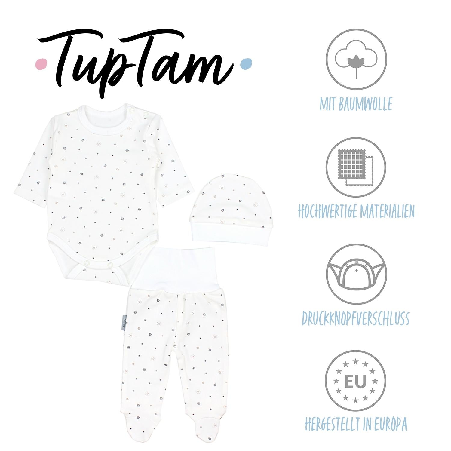 Baby Bekleidungsset mit Aufdruck (3-teilig)