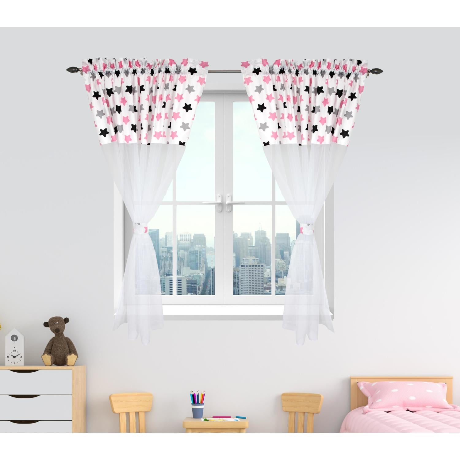 Kinderzimmer Voile/ Vorhänge/ Gardinen mit Tunnelzug Set