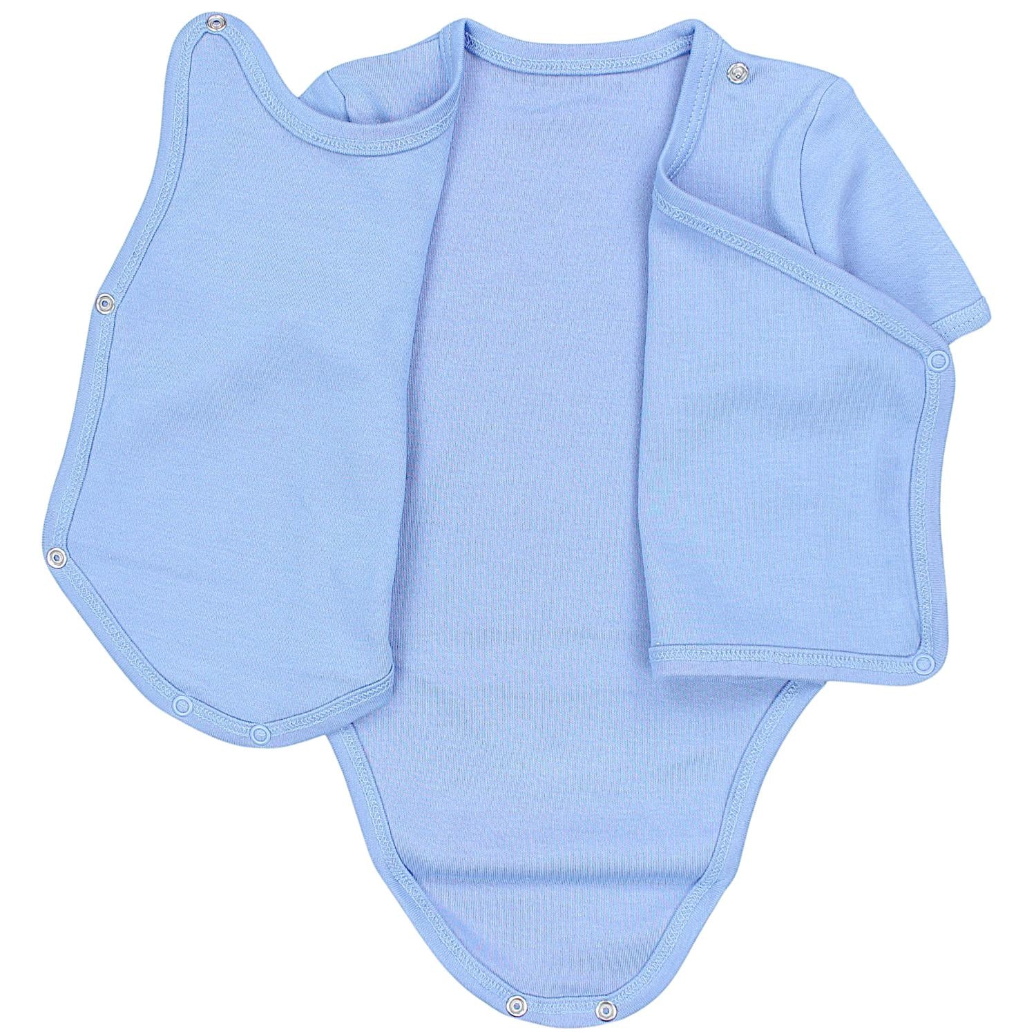 Baby Kurzarm Wickelbody mit Aufdruck - 5er Set