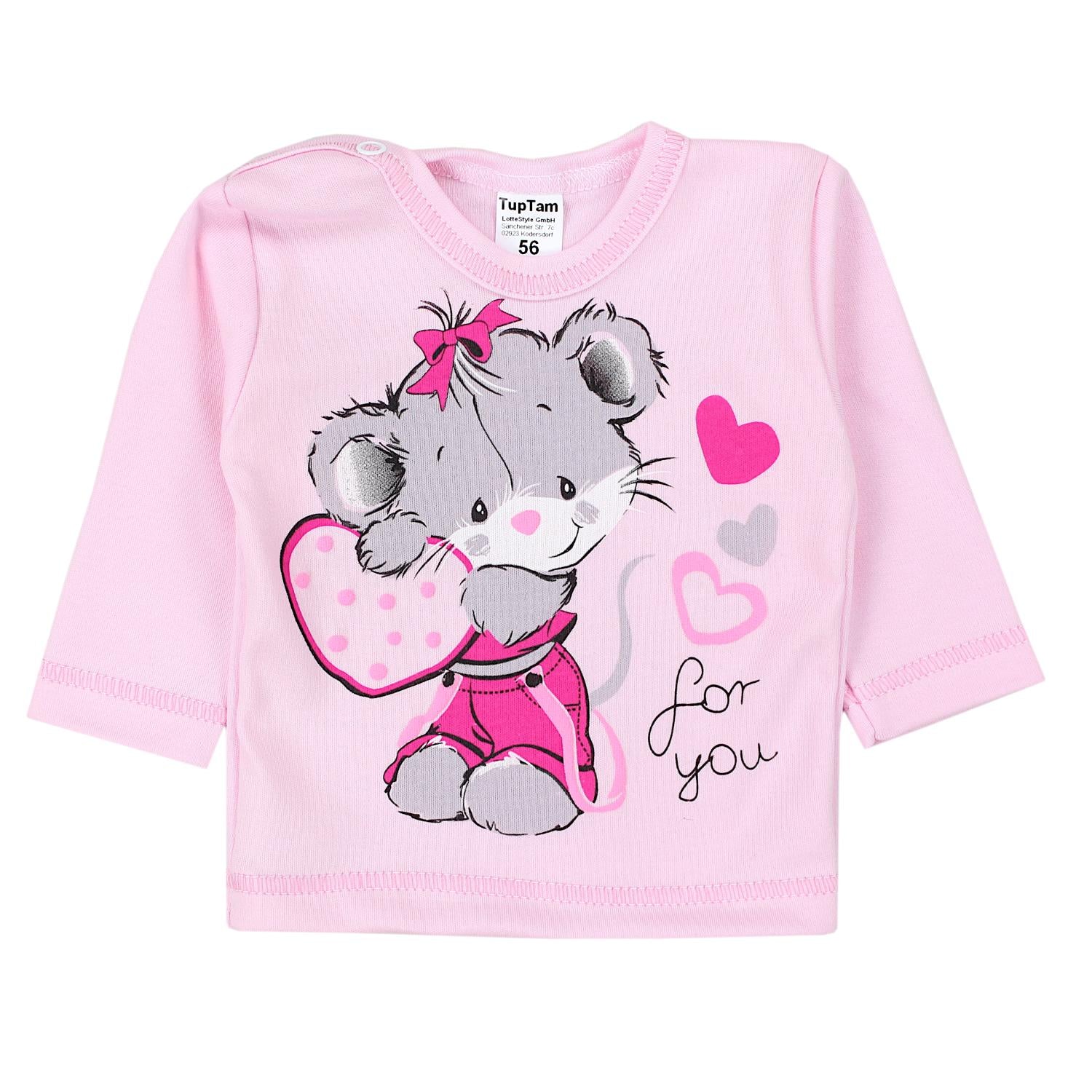 Baby Langarmshirt mit Aufdruck - 3er Set