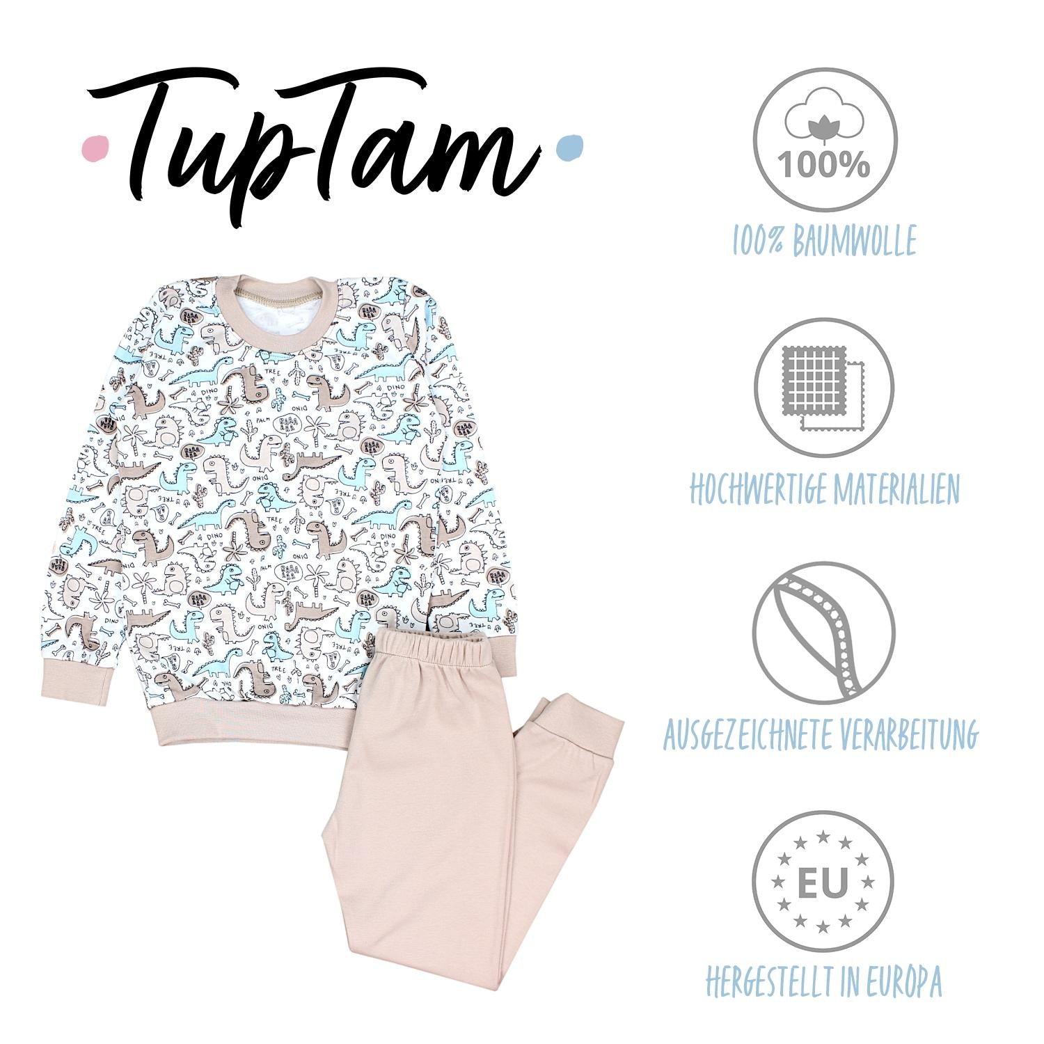 Jungen Pyjama Schlafanzug Langarm