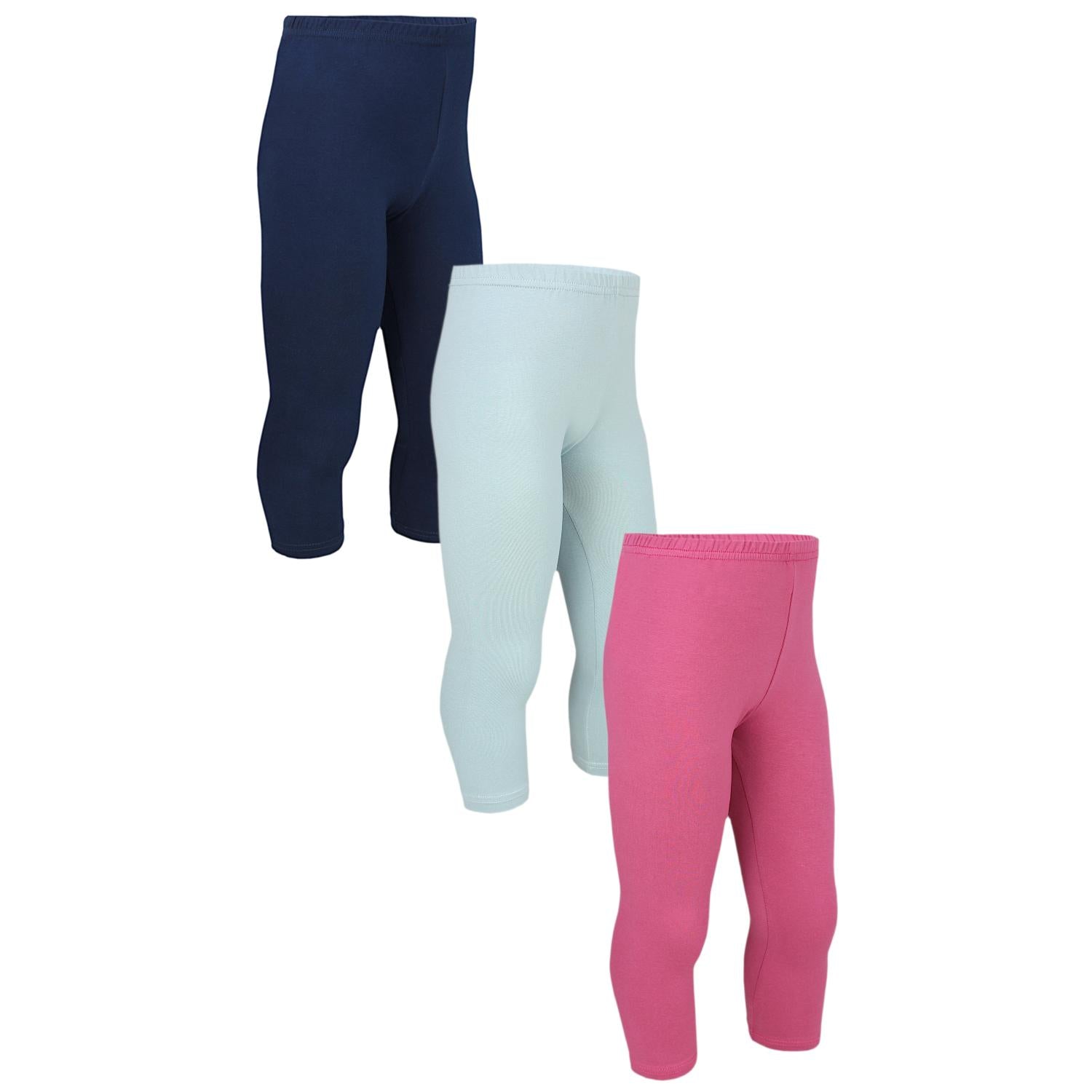 Kinder Leggings Capri Hose - 3er Set