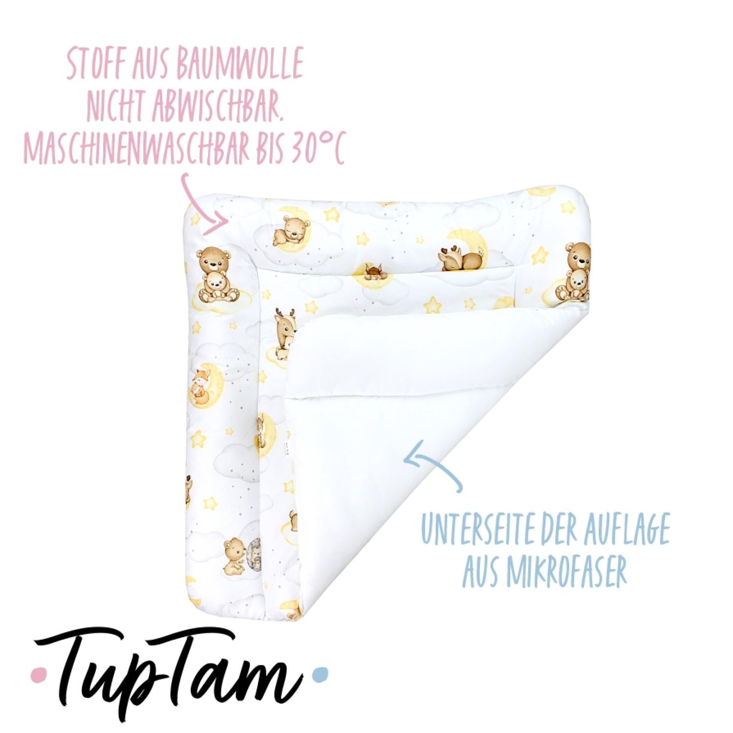 Wickeltischauflage mit Baumwollbezug