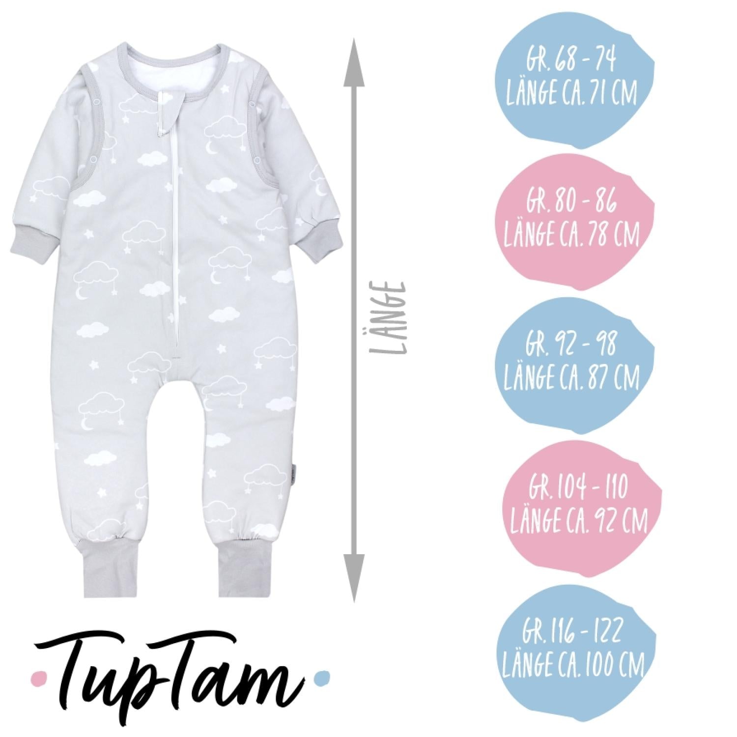 Winterschlafsack mit Beinen und Ärmeln