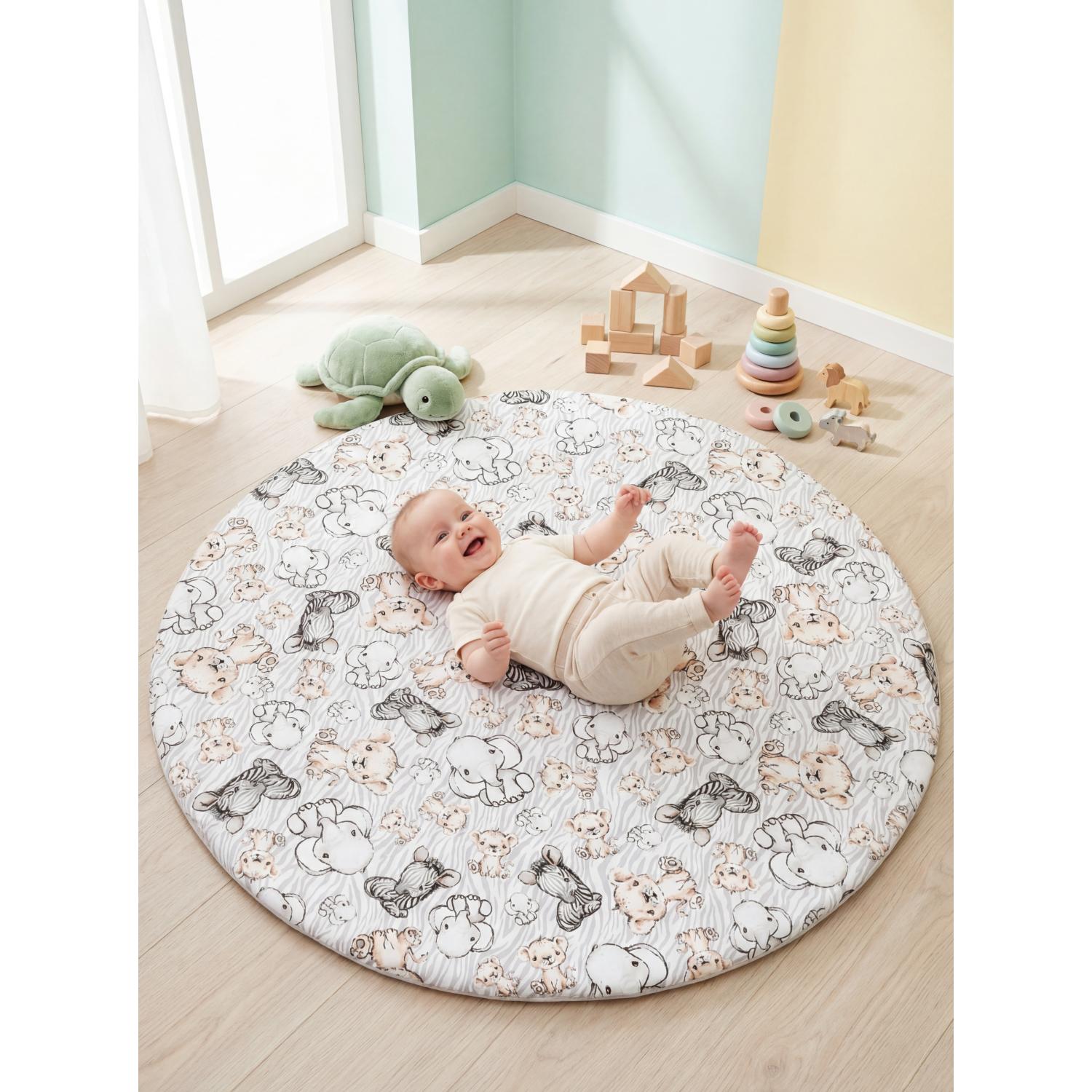 Gepolsterte XXL Krabbeldecke 120 x 120 cm