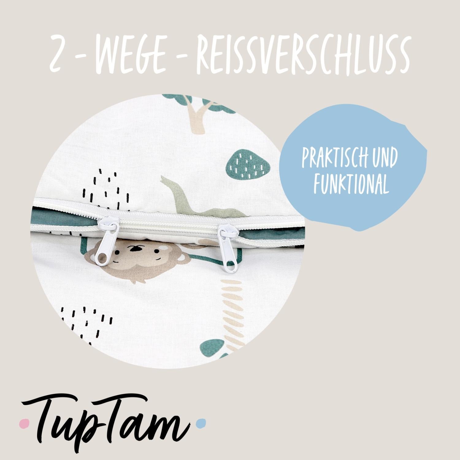 Deckenschlafsack mit Kissen und Beutel 135×70 cm