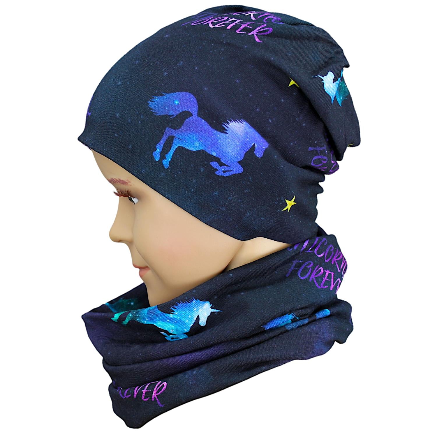 Madchen Beanie Mütze Schlauchschal Set