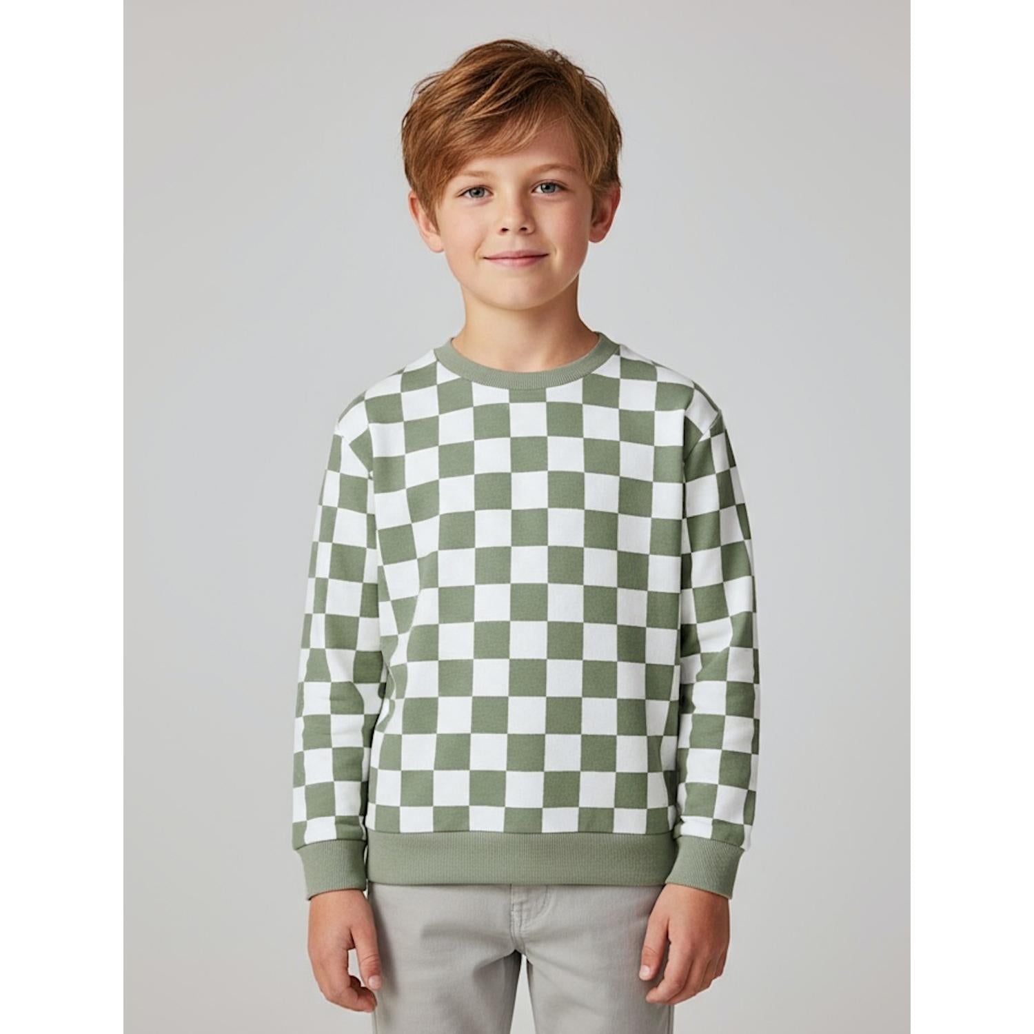 Sweatshirt kariert aus Bio-Baumwolle