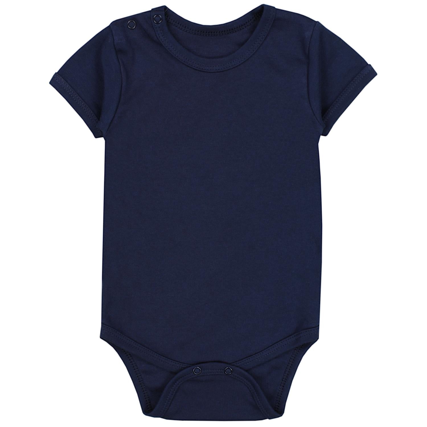 Baby Body Kurzarm Unifarben - 5er Set