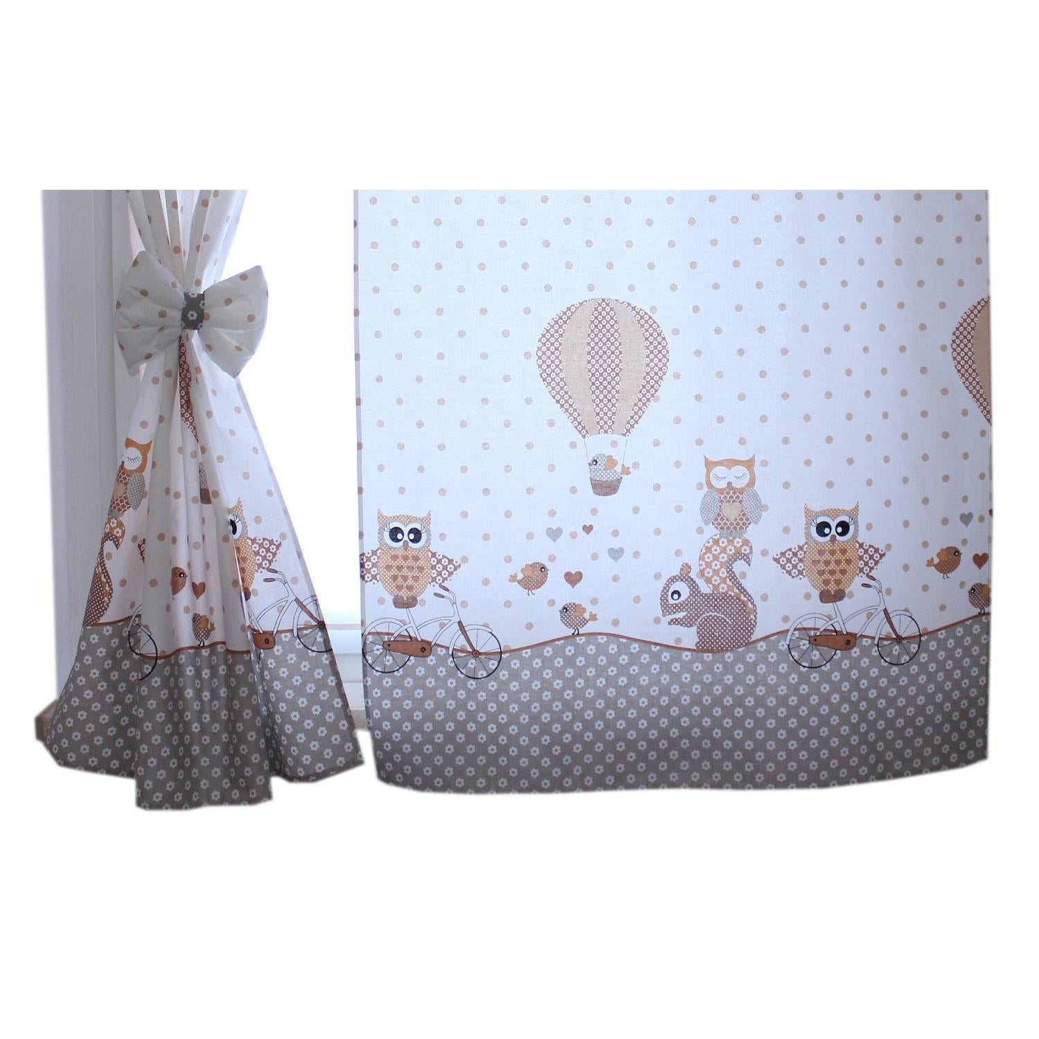 Vorhänge/Gardinen mit Schleifen 2er Set