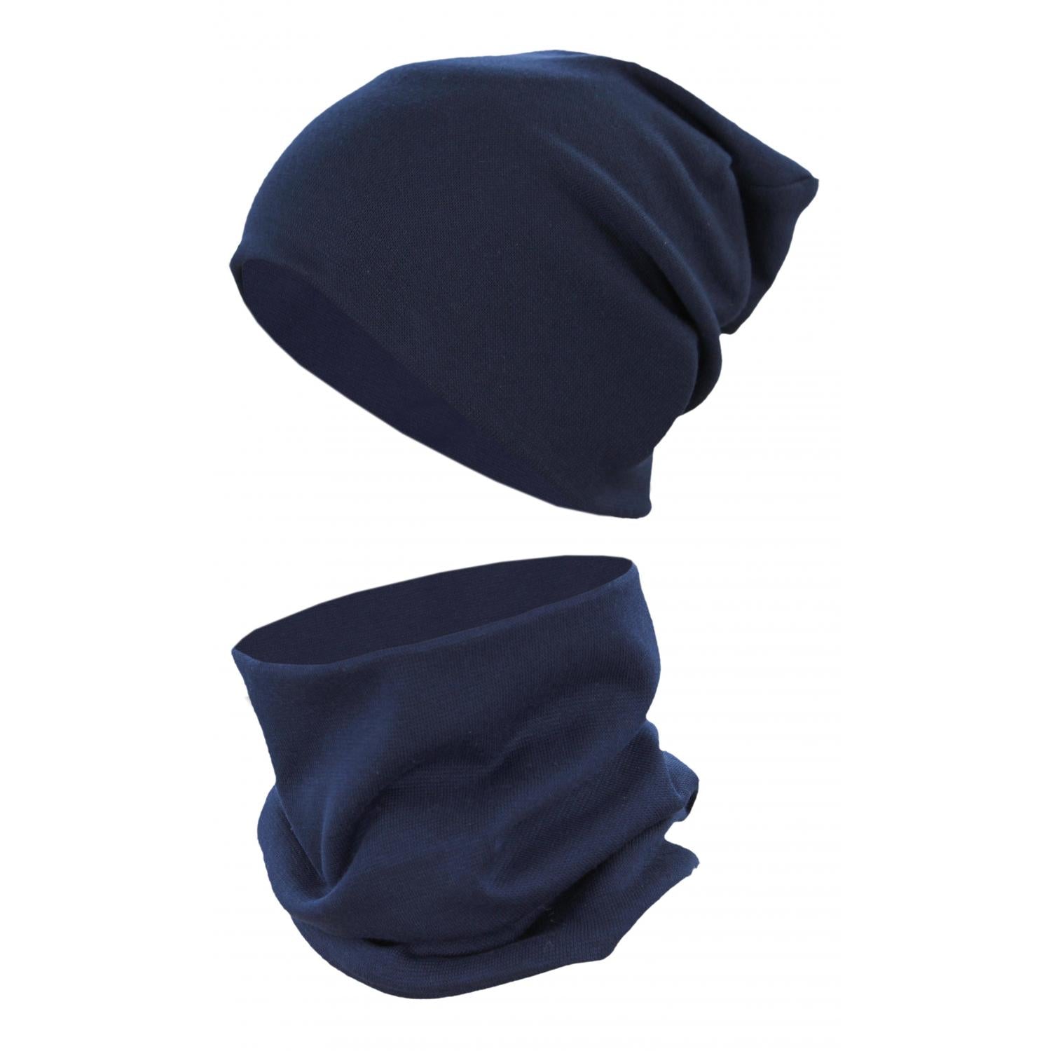 Kinder Beanie Mütze Schlauchschal Set