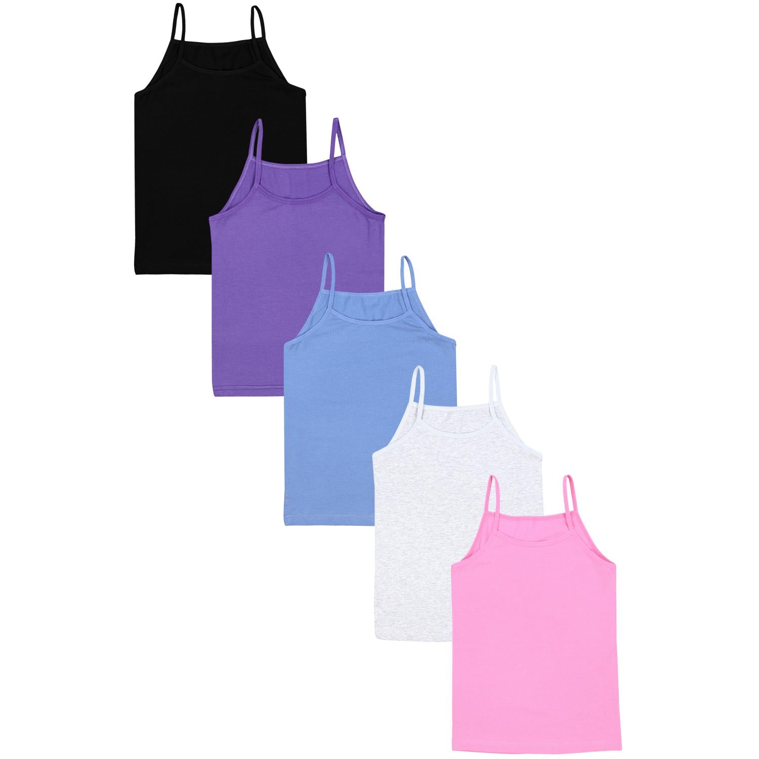 Mädchen Unterhemd Spaghettiträger - 5er Set