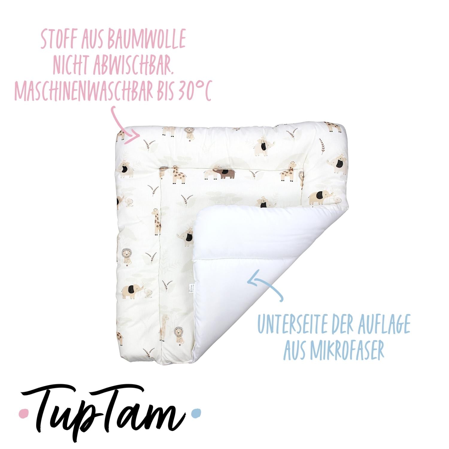 Wickeltischauflage mit Baumwollbezug