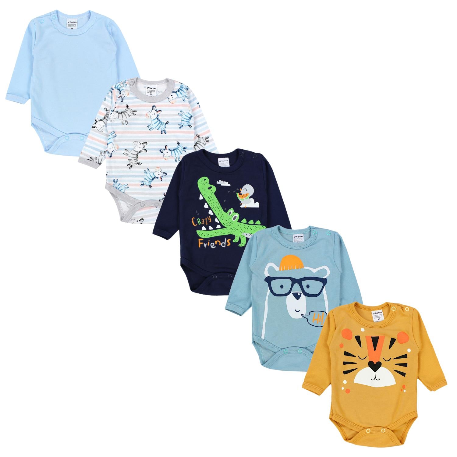 Baby Body Langarm - 5er Set