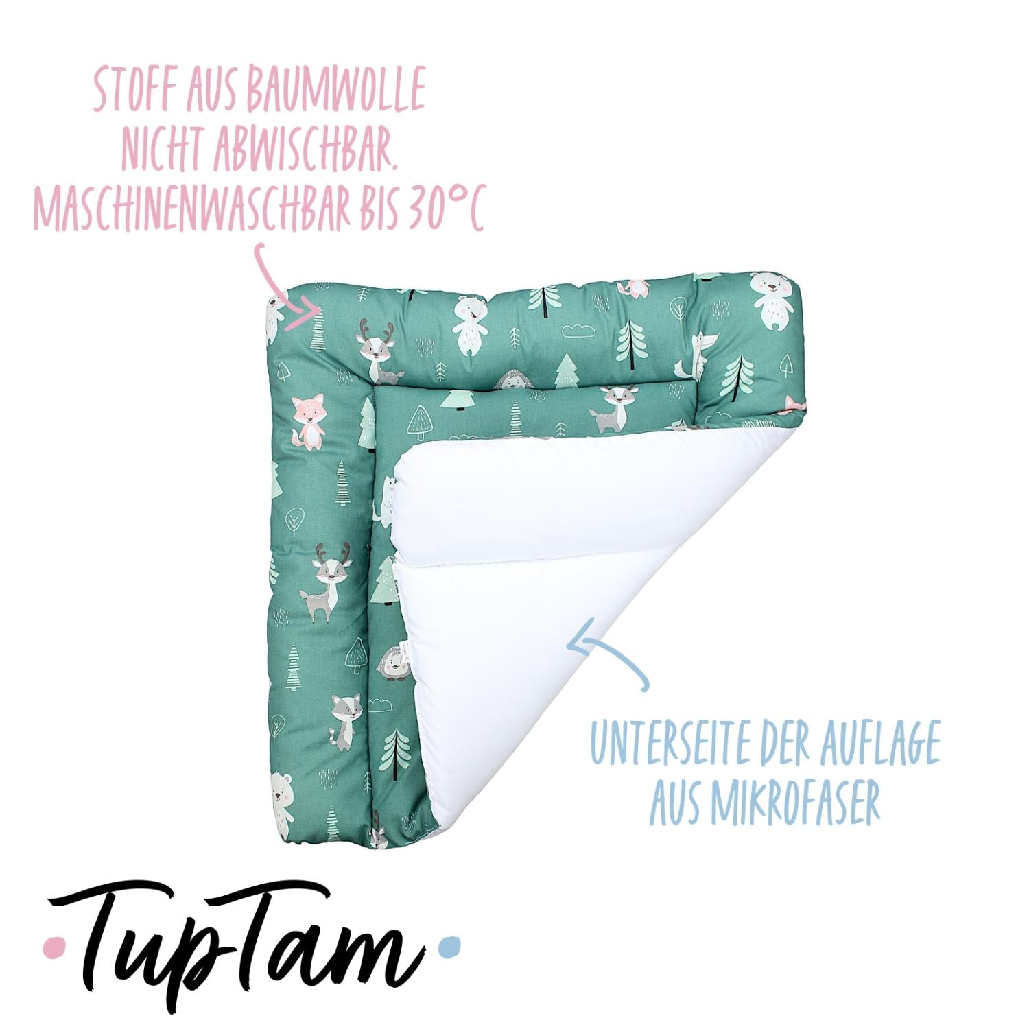 Wickeltischauflage mit Baumwollbezug