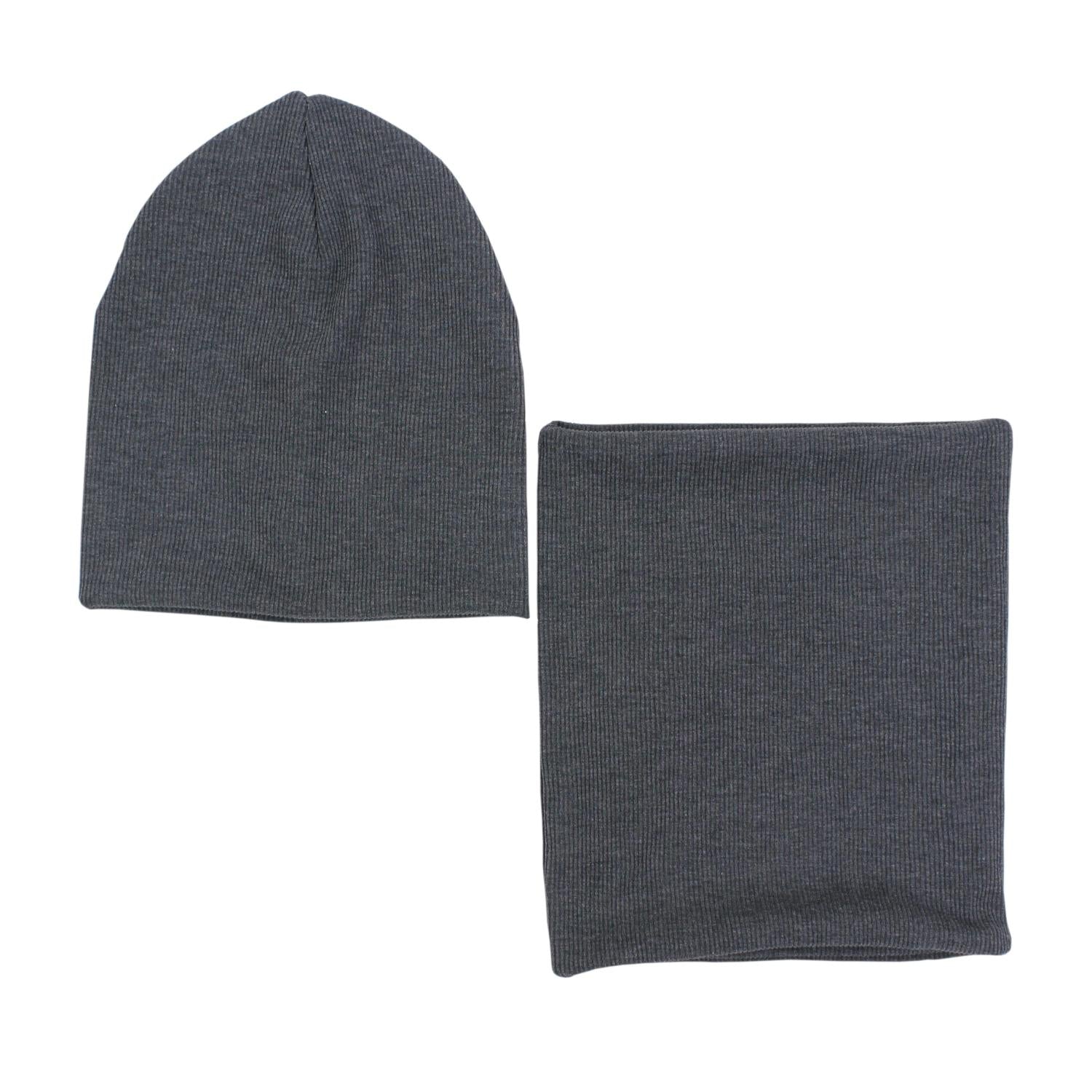 Kinder Beanie Mütze Schlauchschal Set