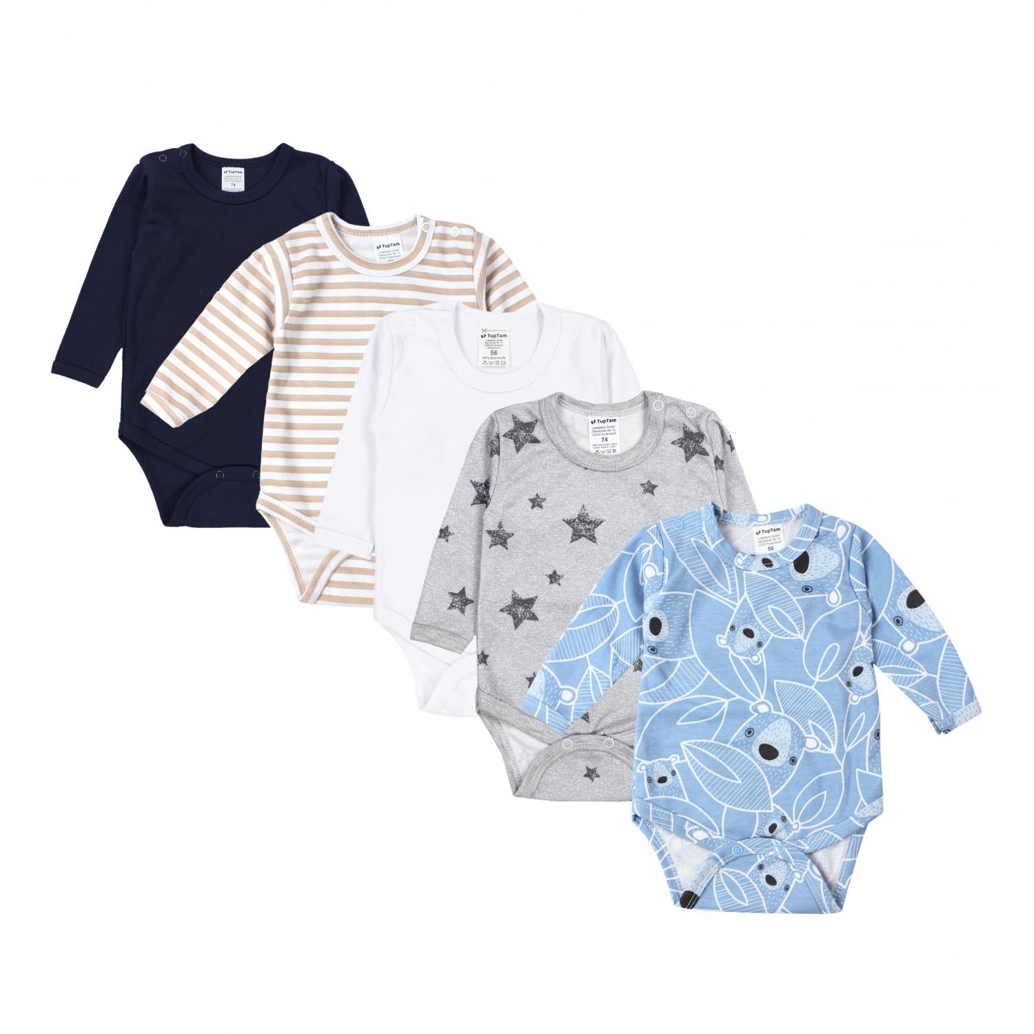 Baby Body Langarm - 5er Set