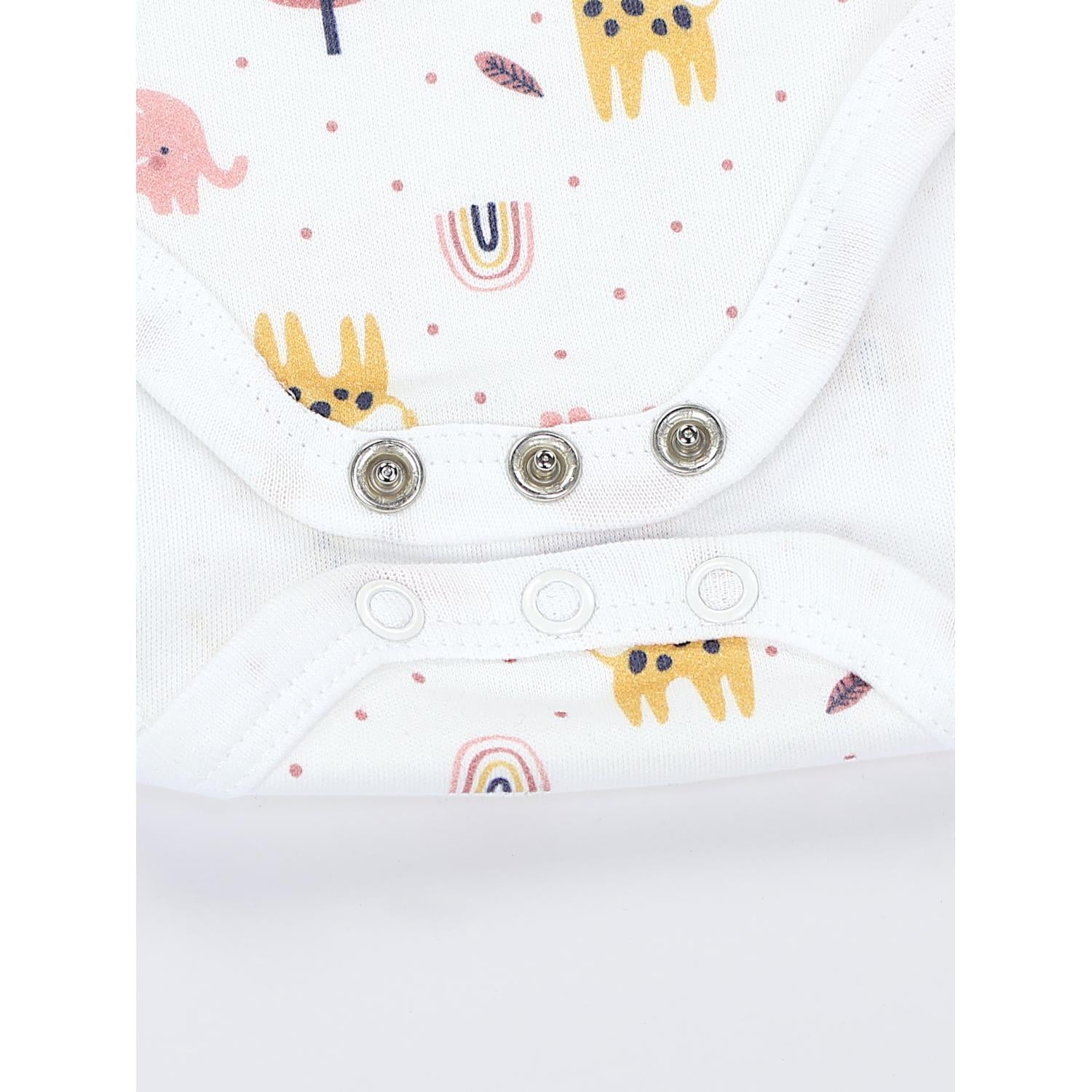 Kurzarm- Body mit Aufdruck -5er Set