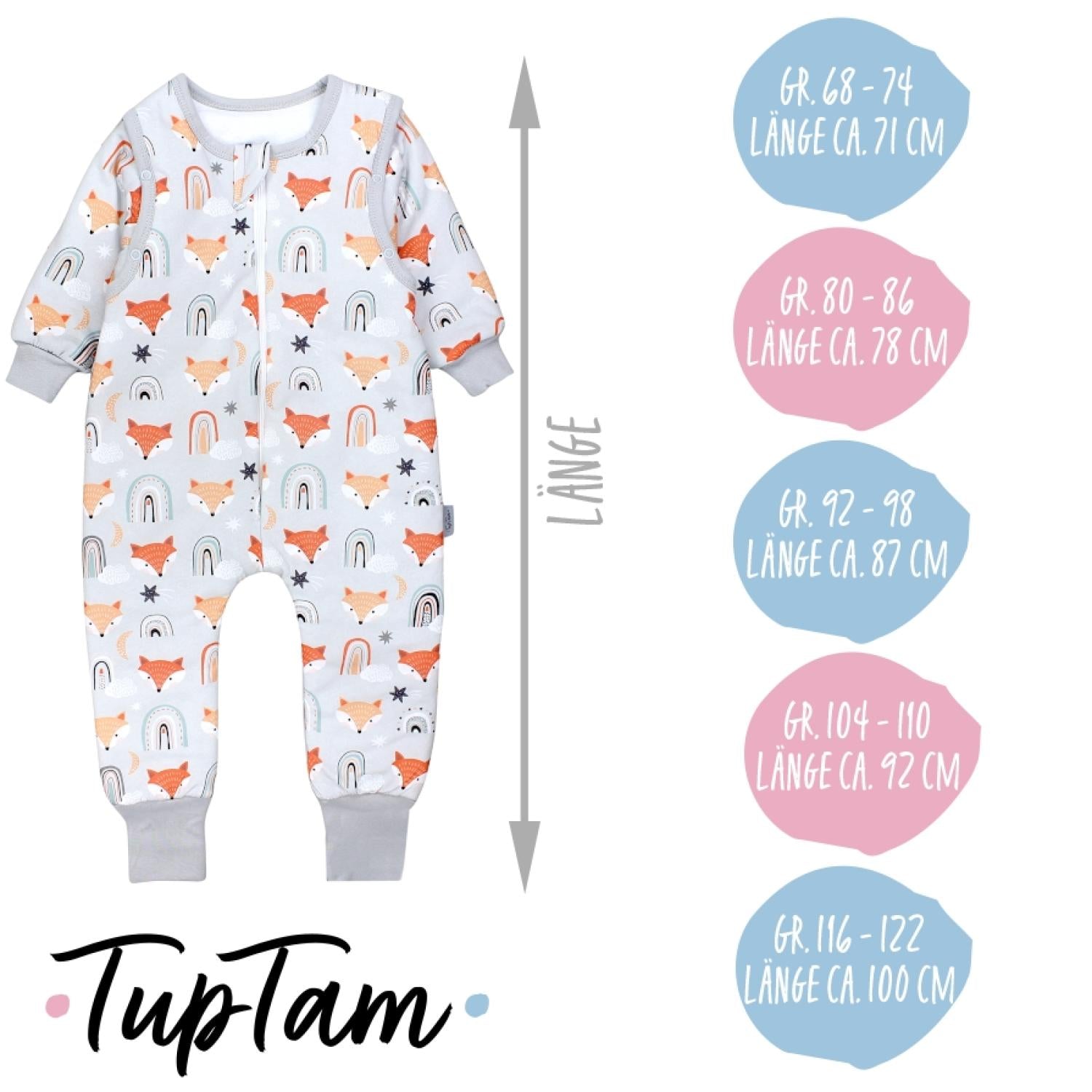 Winterschlafsack mit Beinen und Ärmeln