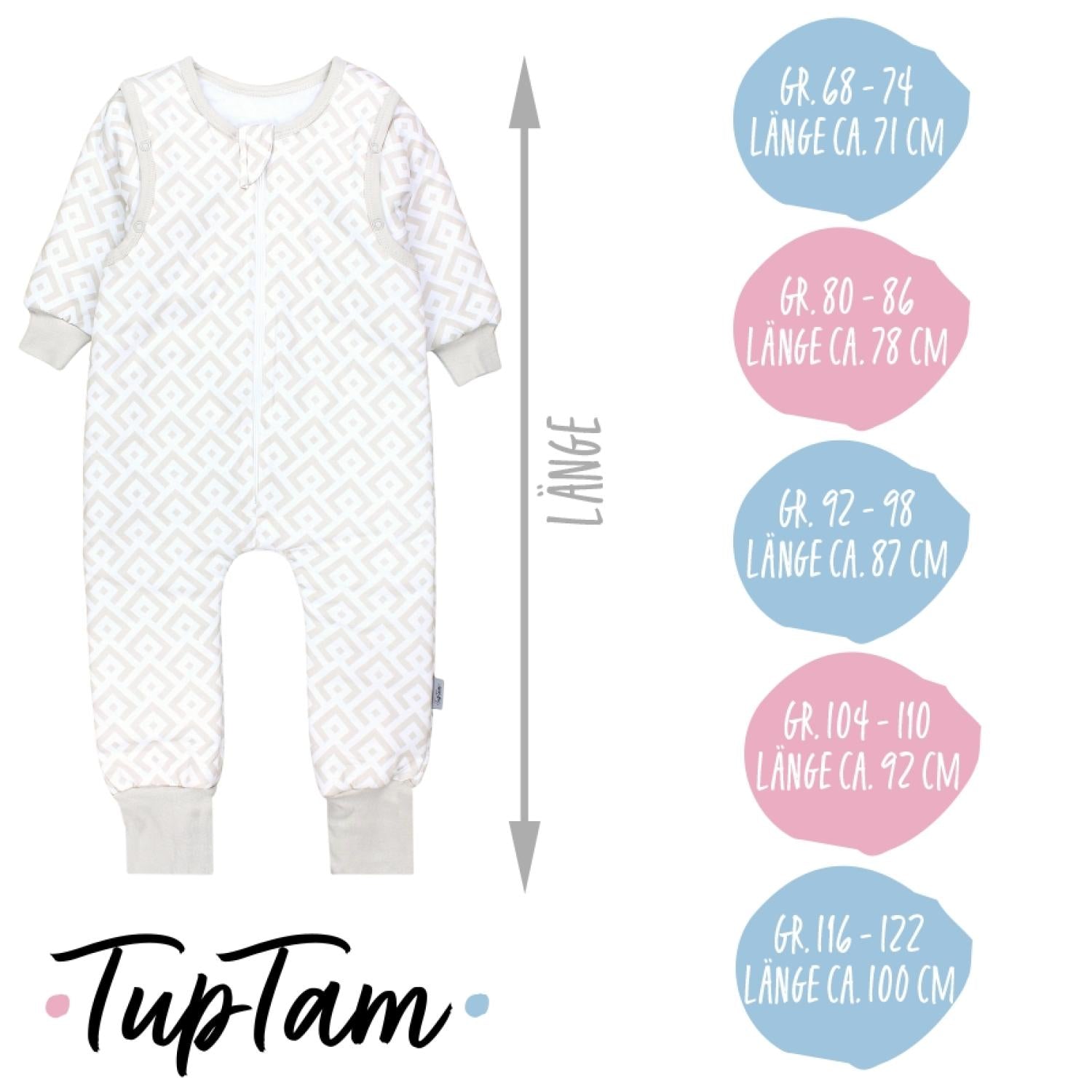 Winterschlafsack mit Beinen und Ärmeln