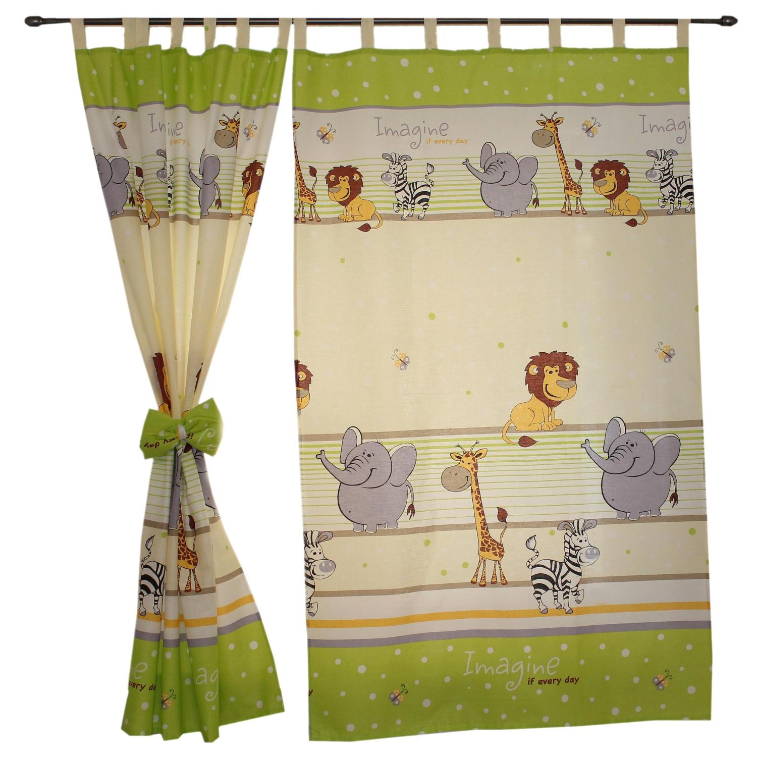 Vorhänge/Gardinen mit Schleifen 2er Set