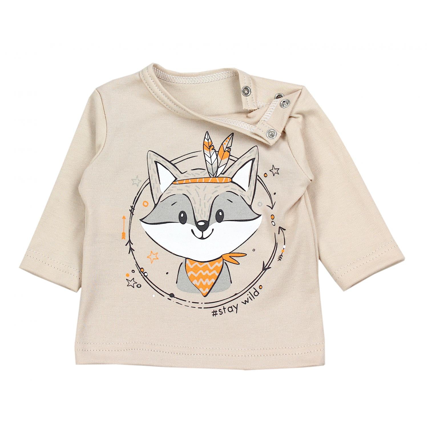 Baby Langarmshirt mit Aufdruck - 3er Set