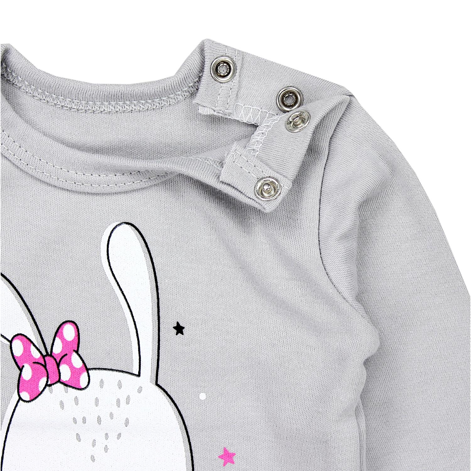 Baby Langarmshirt mit Aufdruck - 3er Set