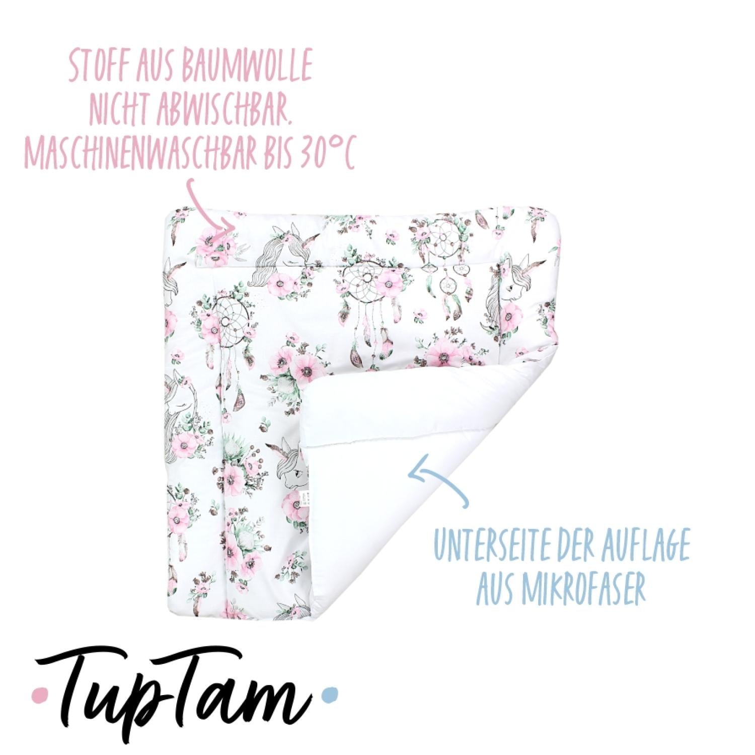 Baby Wickeltischauflage mit Baumwollbezug