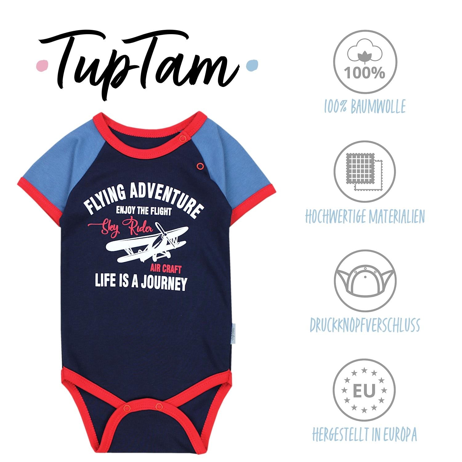 Baby Body Kurzarm Unifarben - 5er Set