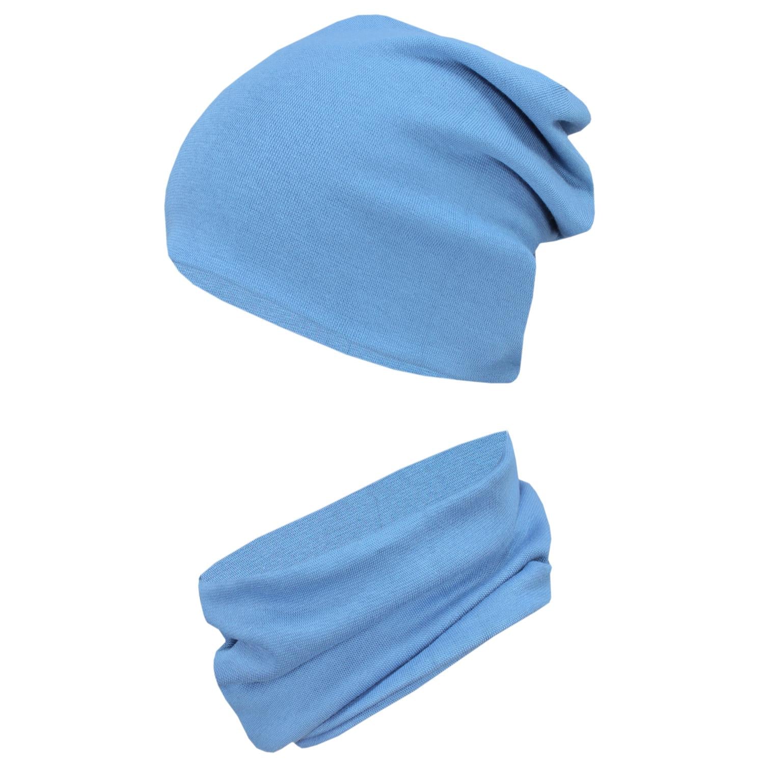 Kinder Beanie Mütze Schlauchschal Set