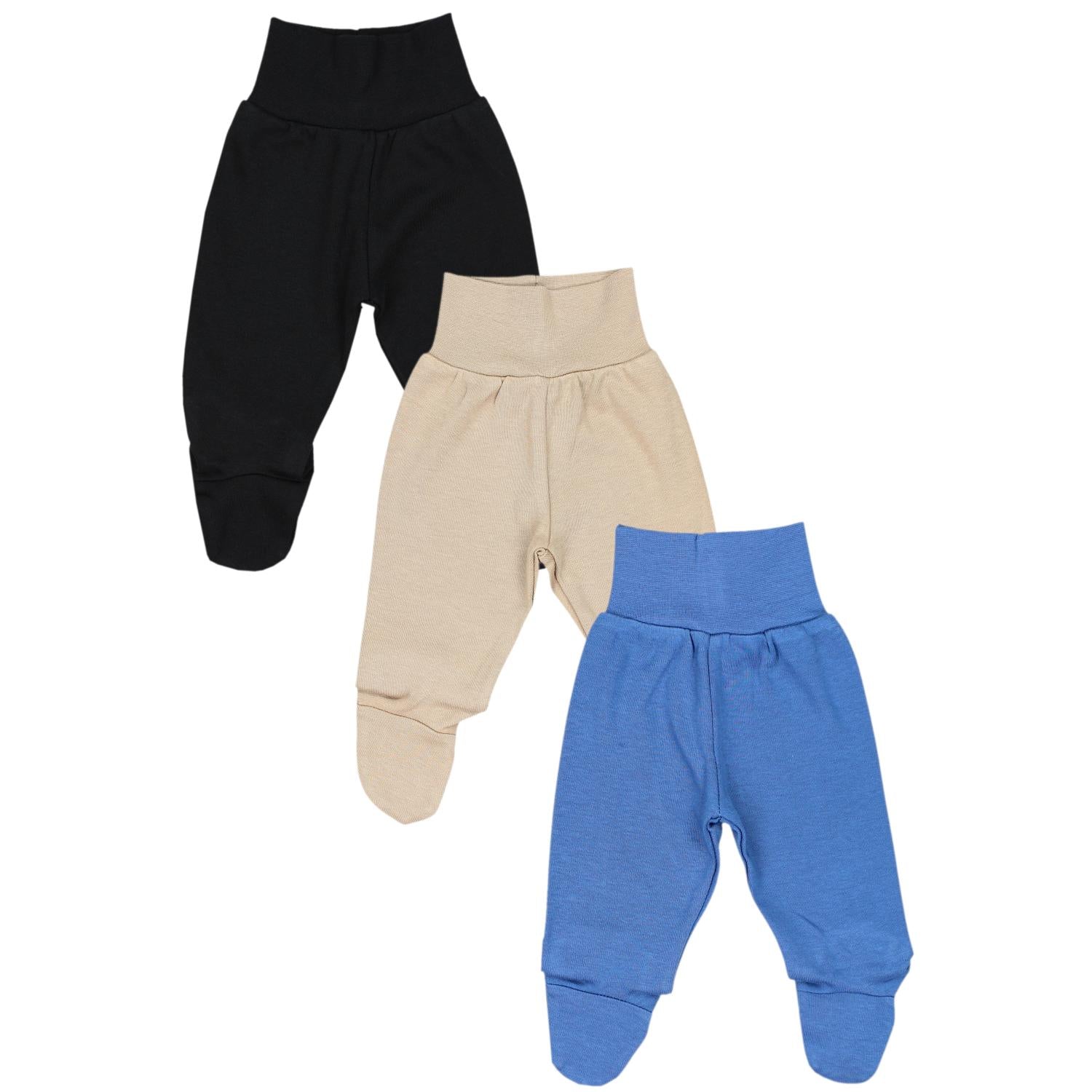 Baby Strampelhose mit Fuß - 3er Set