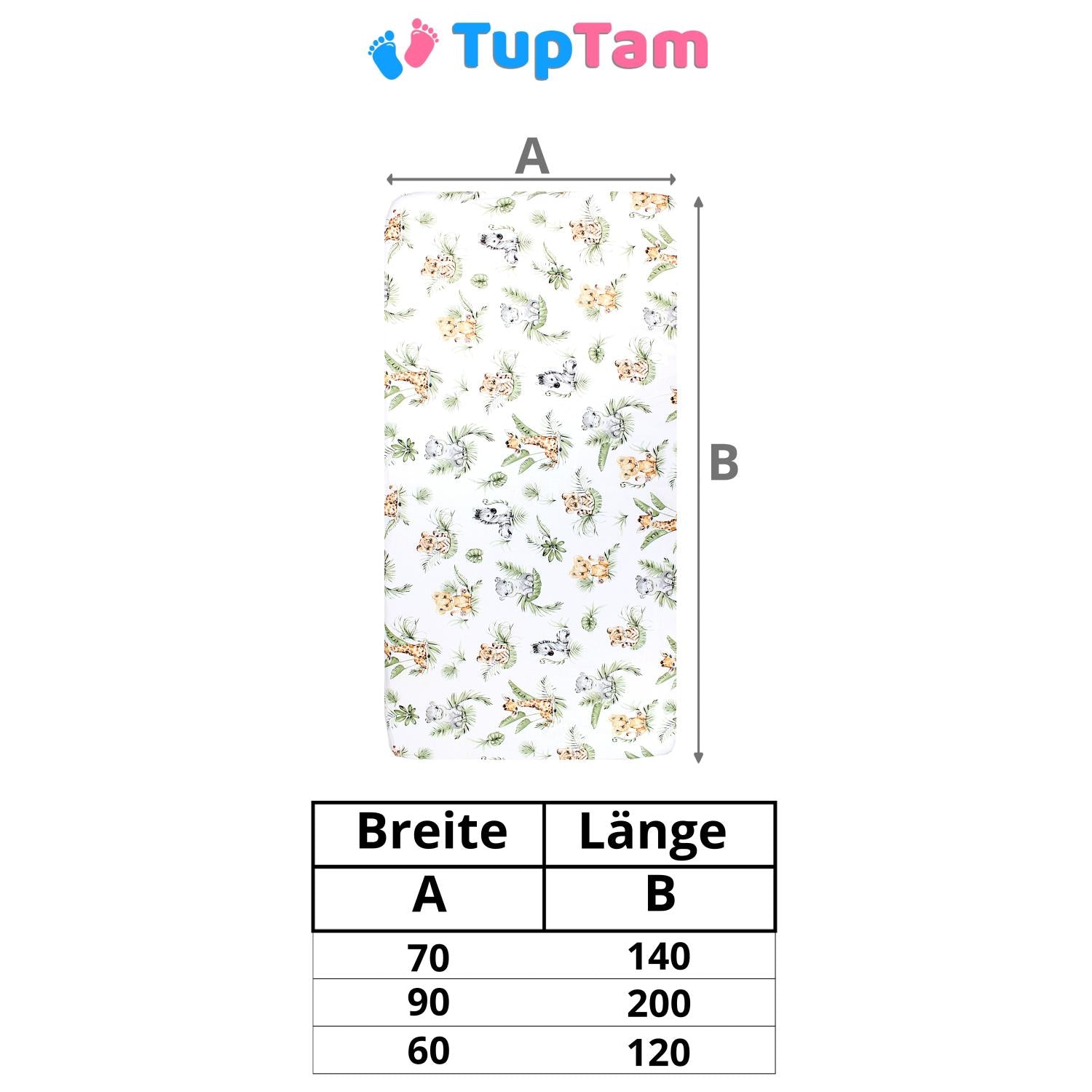 Baby/ Kinder Spannbettlaken Gemustert