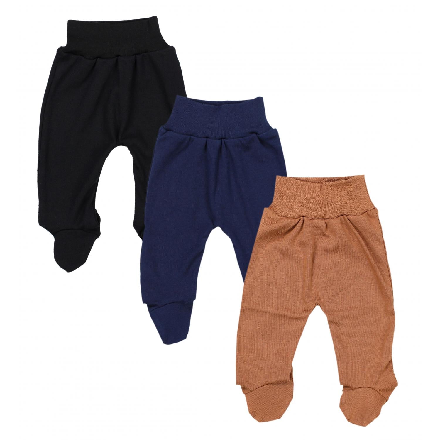 Baby Strampelhose mit Fuß - 3er Set