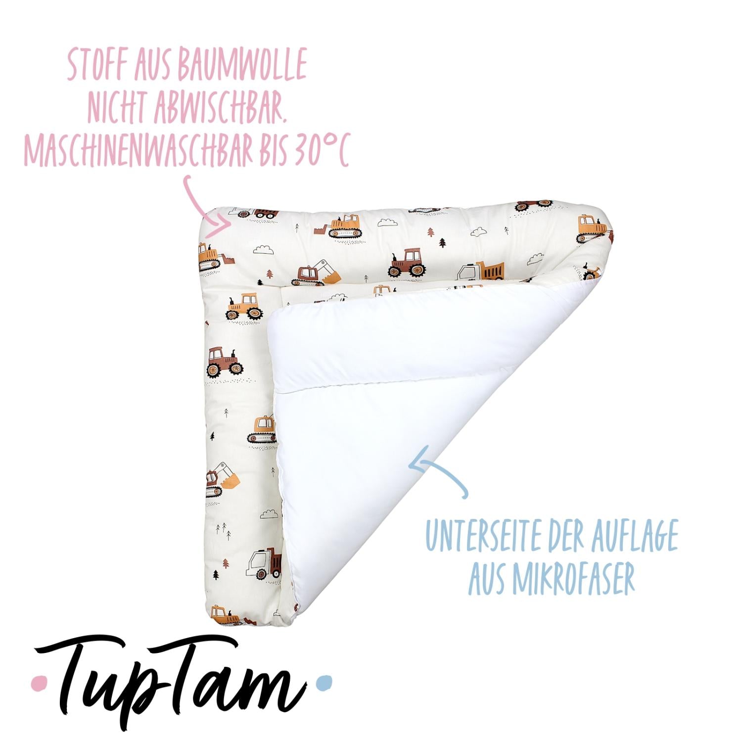 Wickeltischauflage mit Baumwollbezug