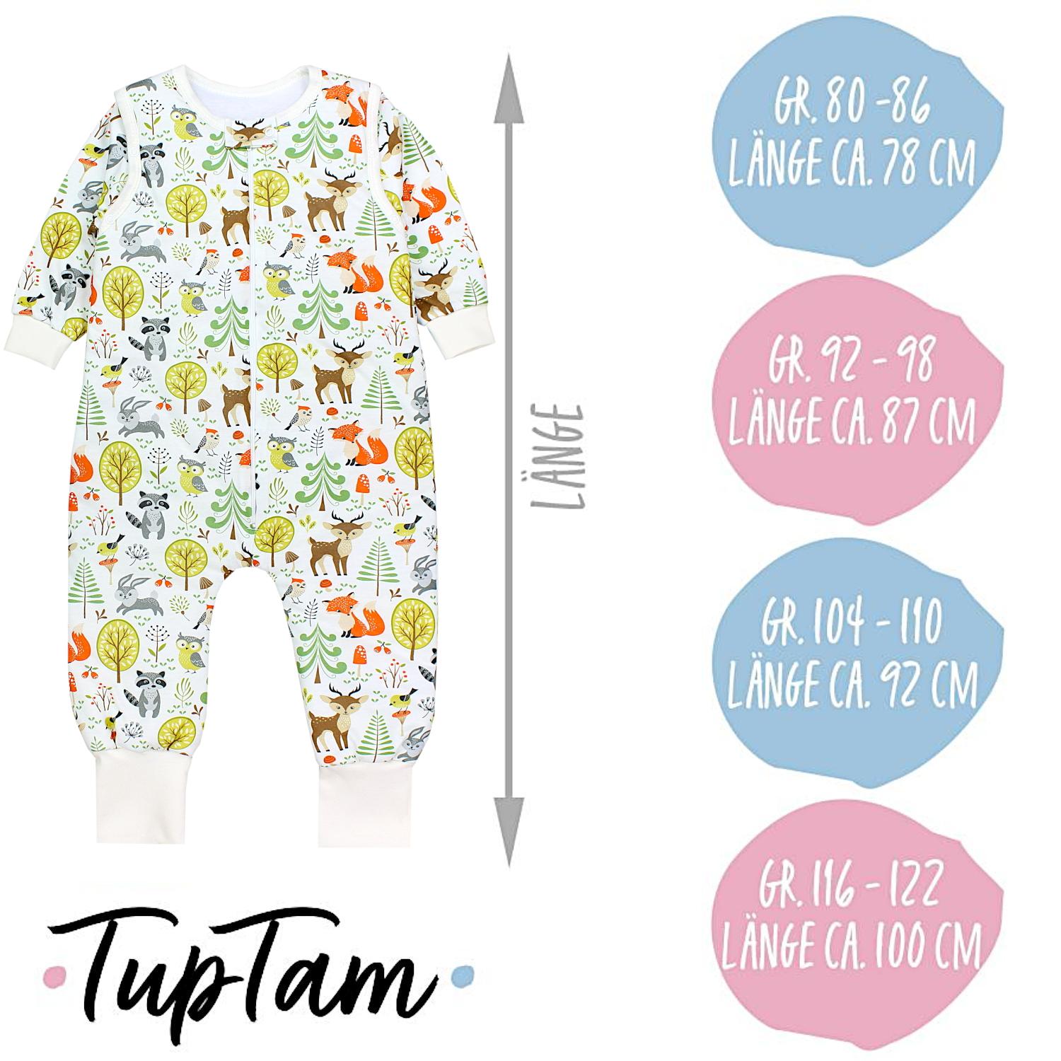 Bio- Schlafsack mit Beinen und Armen 2.5 TOG