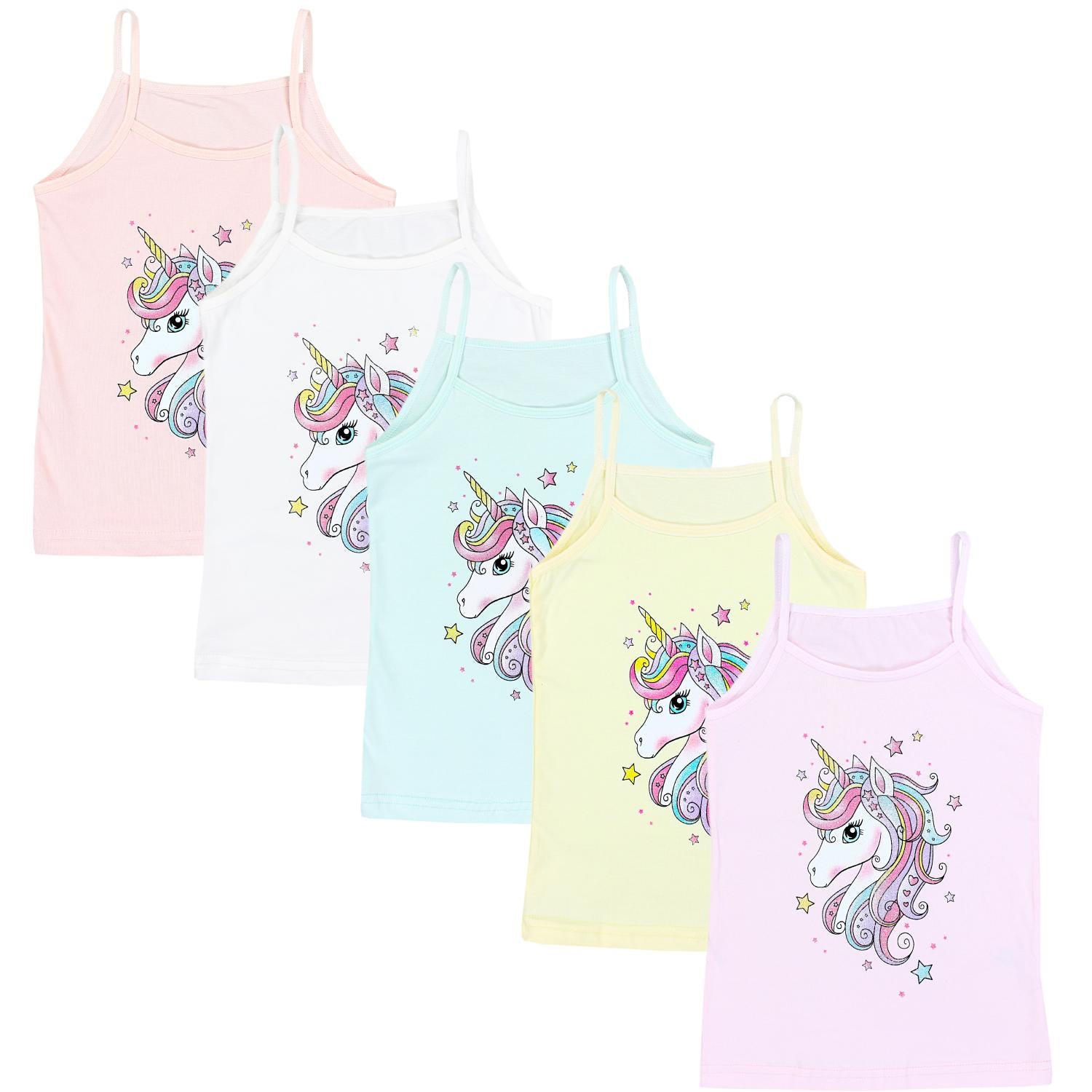 Mädchen Unterhemd Spaghettiträger - 5er Set