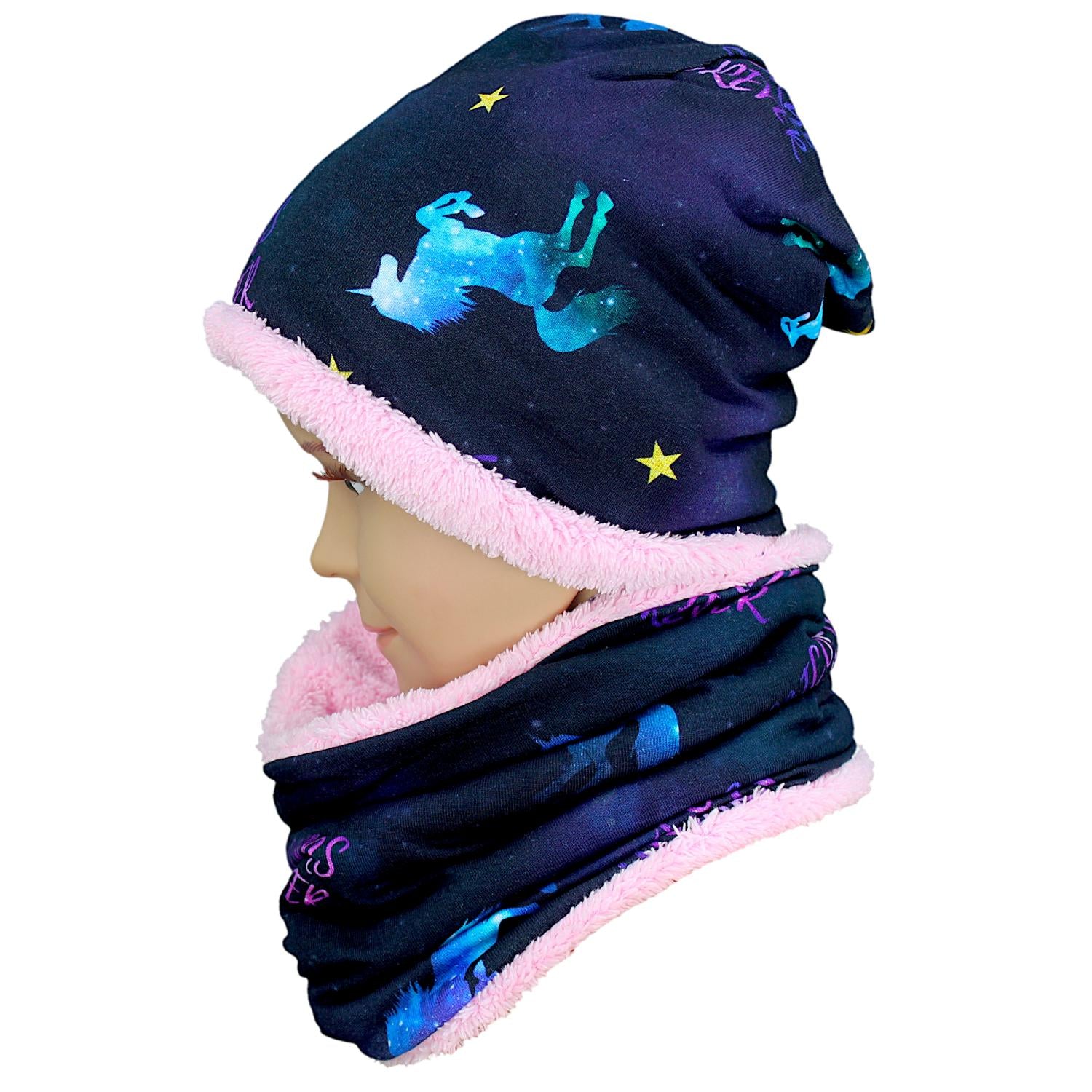 Madchen Beanie Mütze Schlauchschal Set