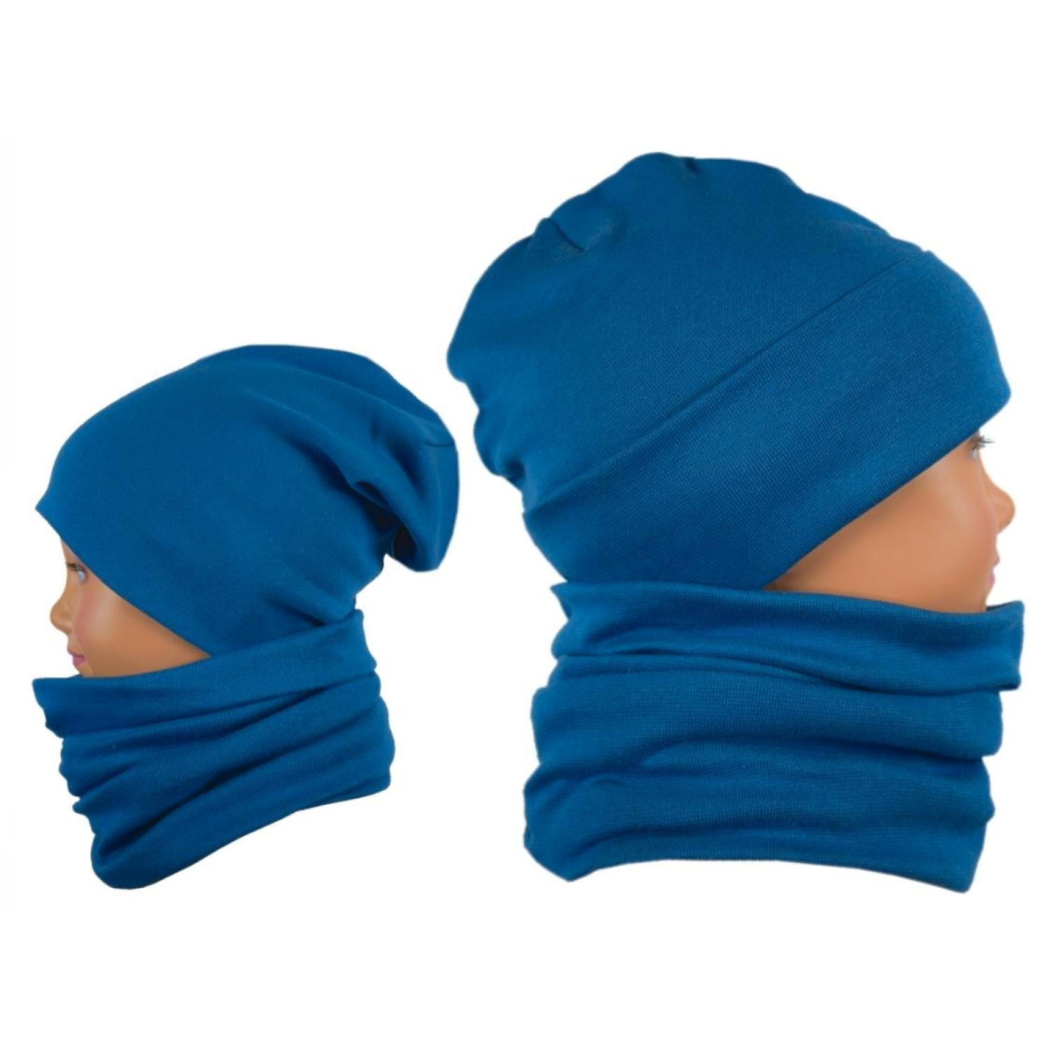 Kinder Beanie Mütze Schlauchschal Set