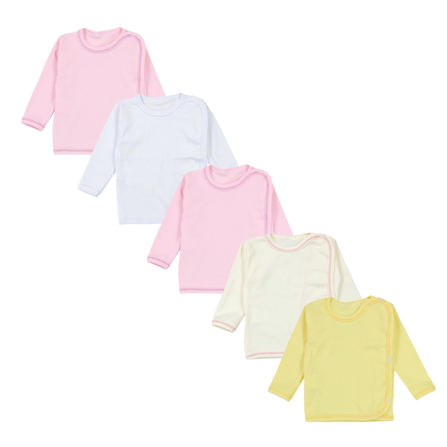 Baby Wickelshirt Langarm - 5er Set
