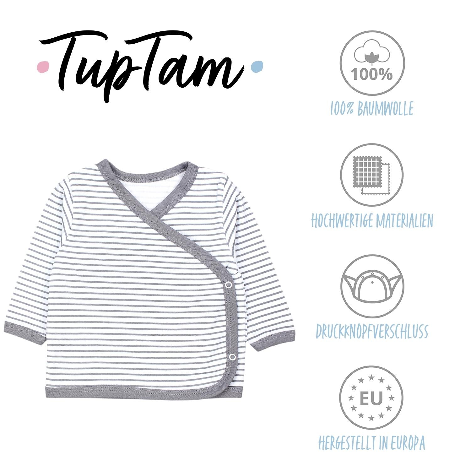 Baby Wickelshirt Langarm - 5er Set