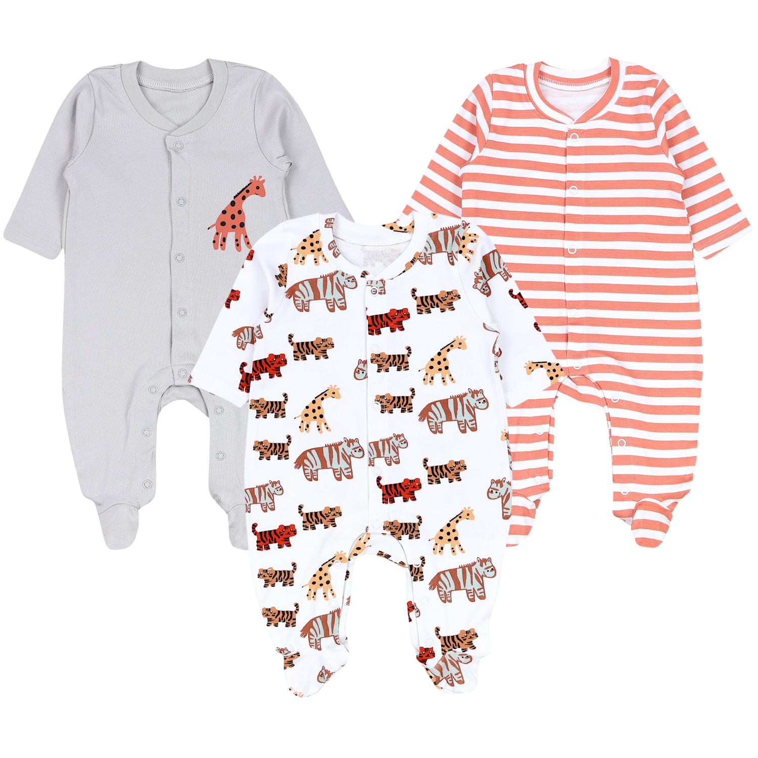 Jungen Schlafstrampler mit Fuß 3er Pack