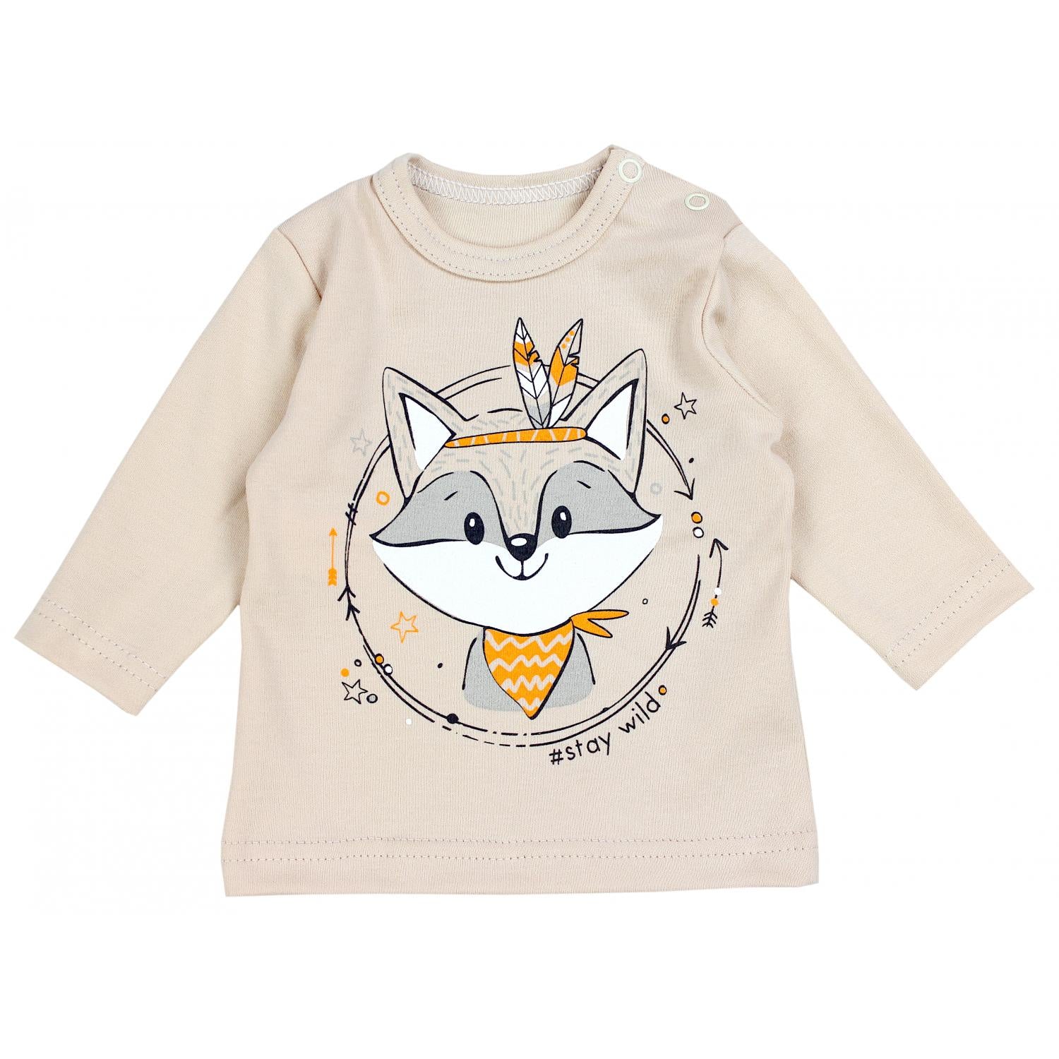 Baby Langarmshirt mit Aufdruck - 3er Set
