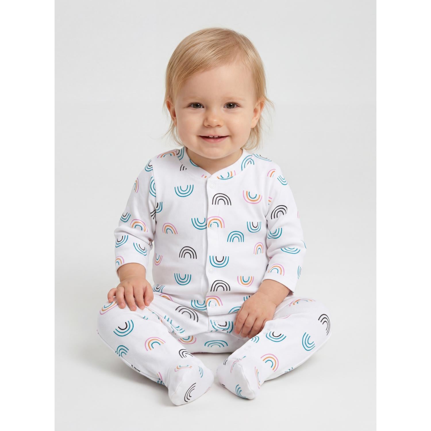 Schlafstrampler mit Fuß - 3er Set