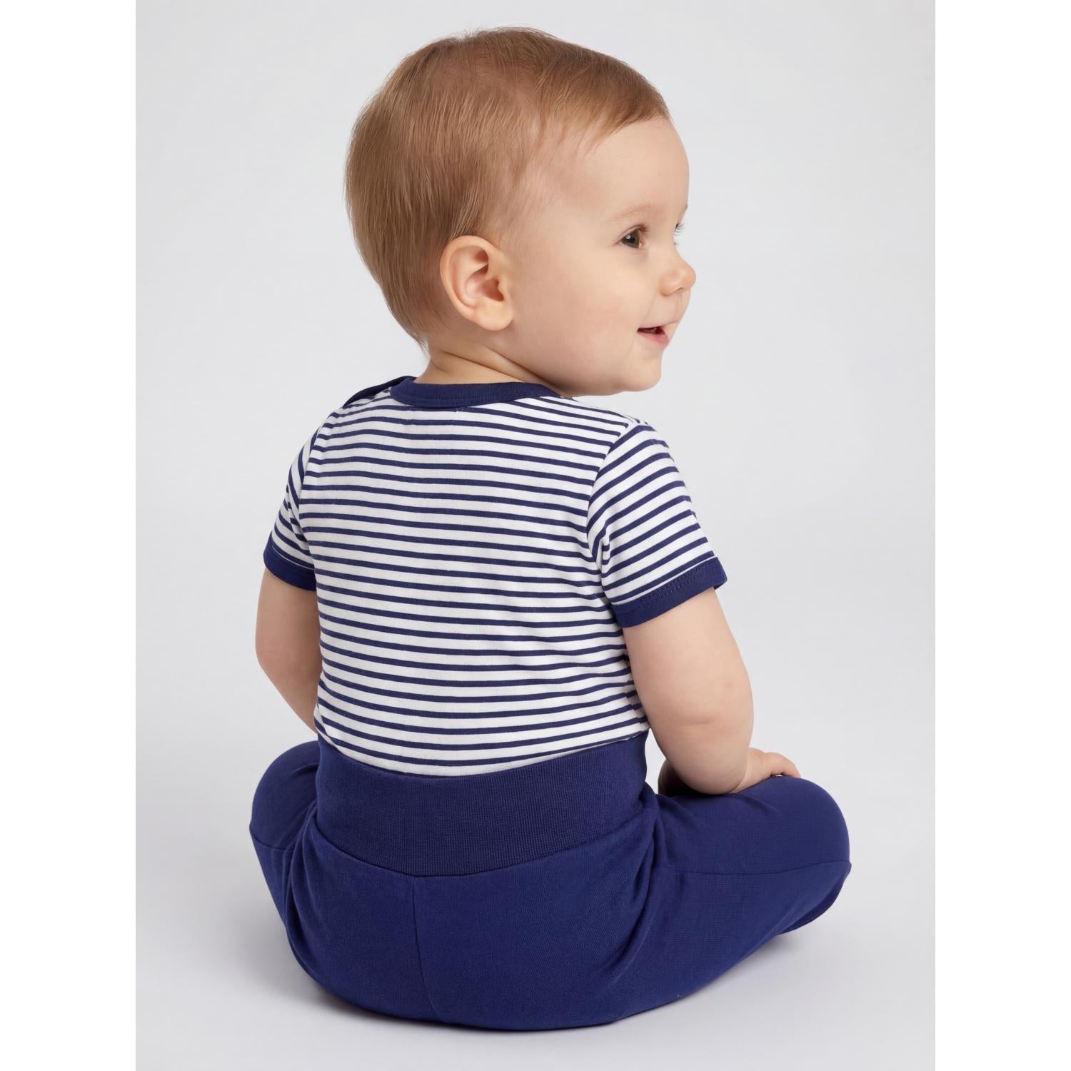 Baby Kurzarm Wickelbody mit Aufdruck - 5er Set