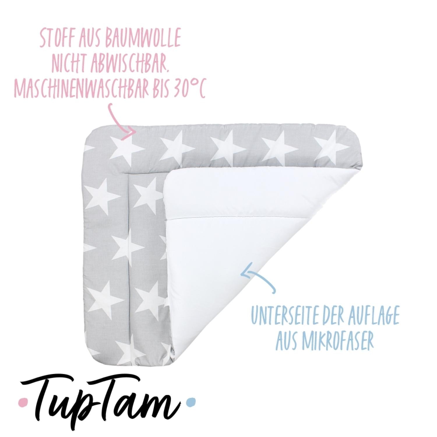Baby Wickeltischauflage mit Baumwollbezug