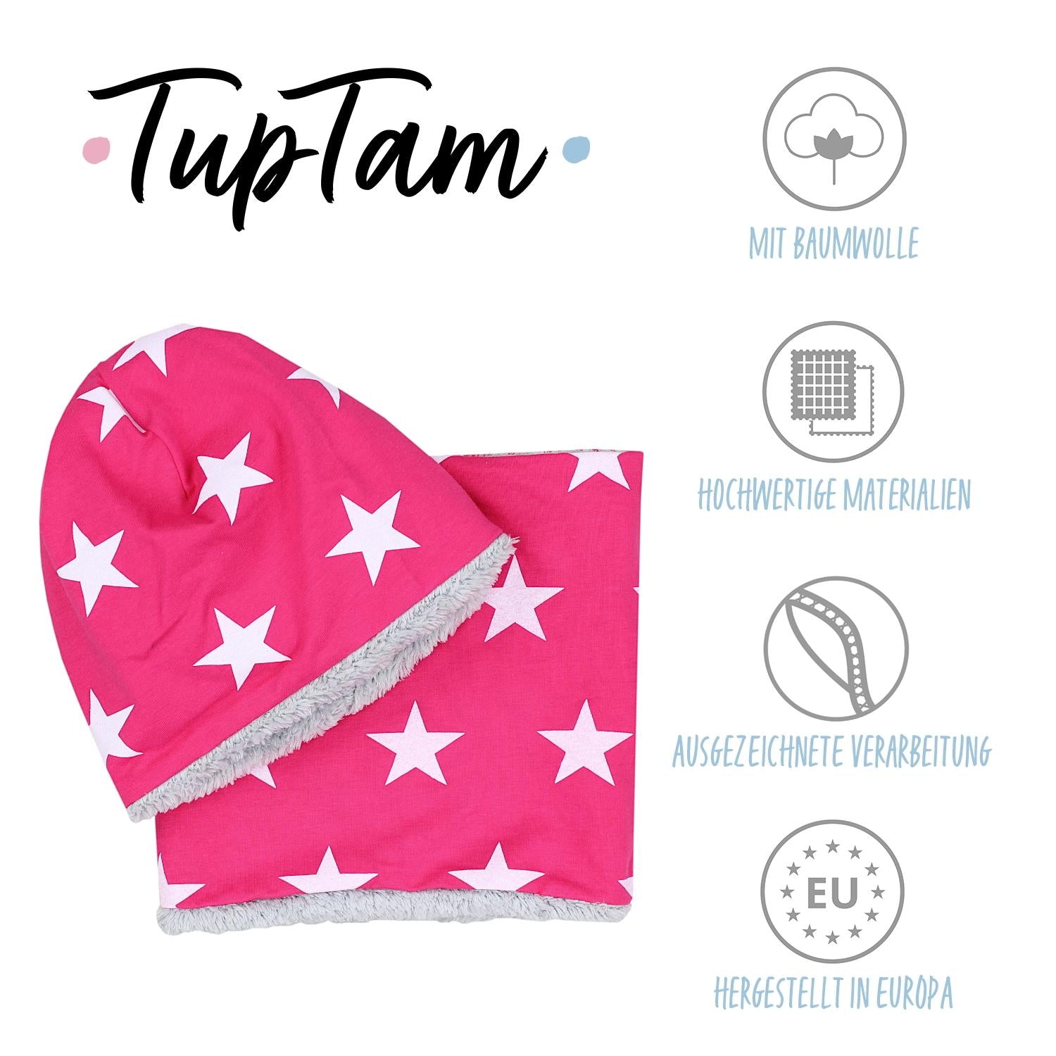 Madchen Beanie Mütze Schlauchschal Set