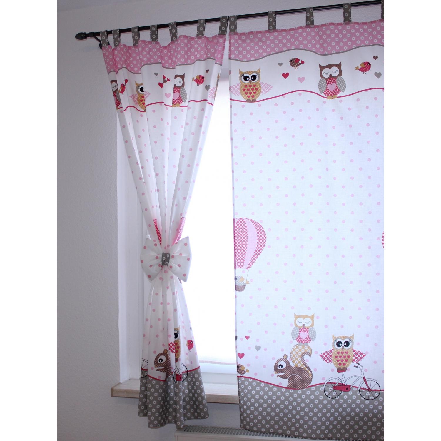 Vorhänge/Gardinen mit Schleifen 2er Set