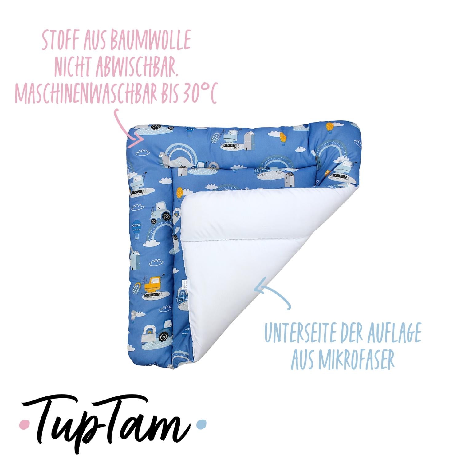Wickeltischauflage mit Baumwollbezug