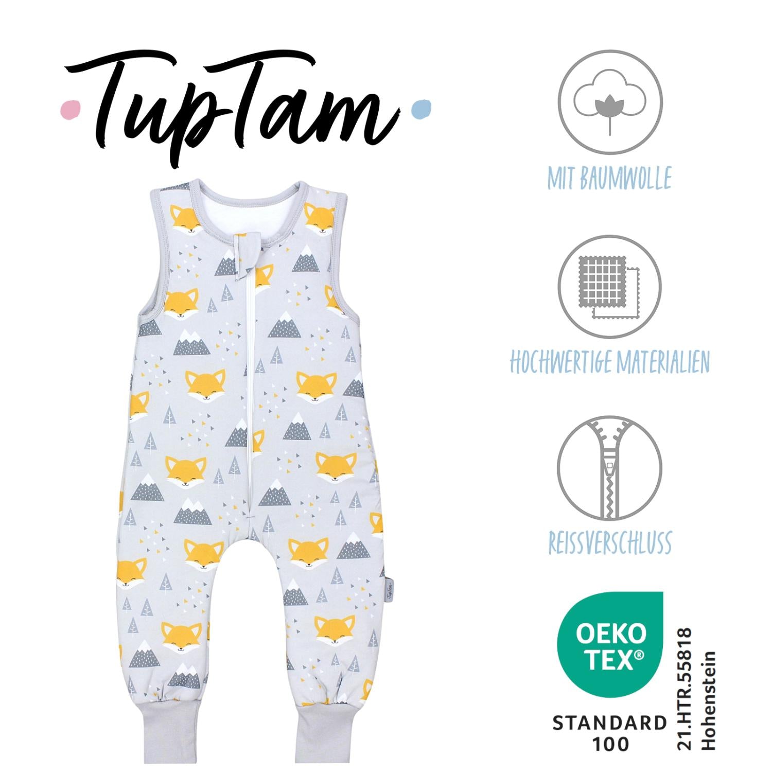 Wattierter Schlafsack mit Füßen 2.5 TOG